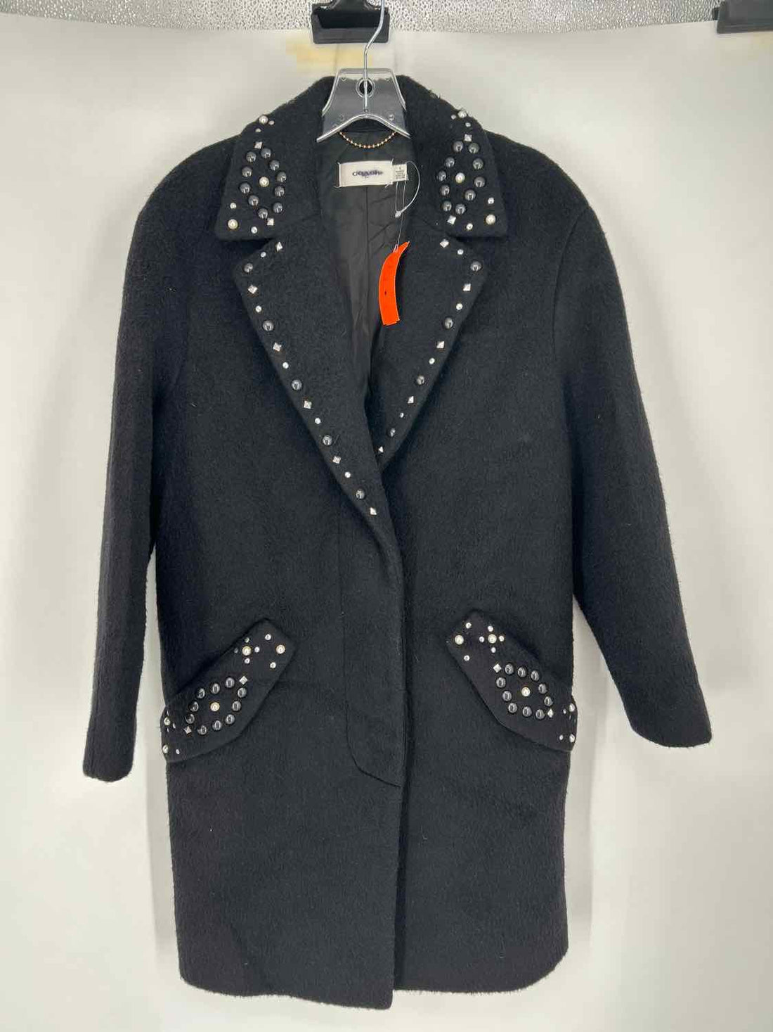 Coach Size 4 Black Wool Blend Coat
