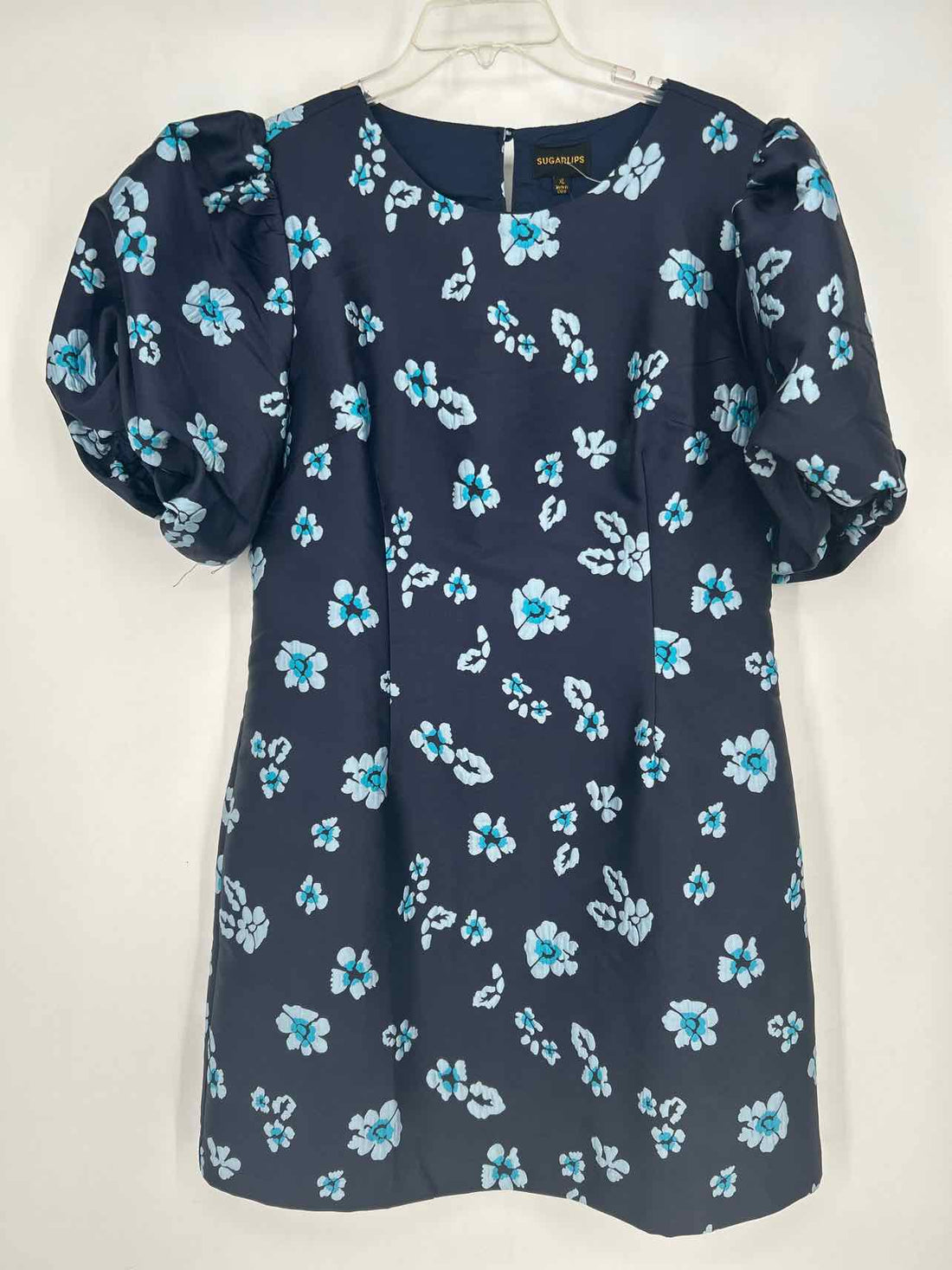 Sugarlips Size XL Navy Floral Short Sleeve Dress