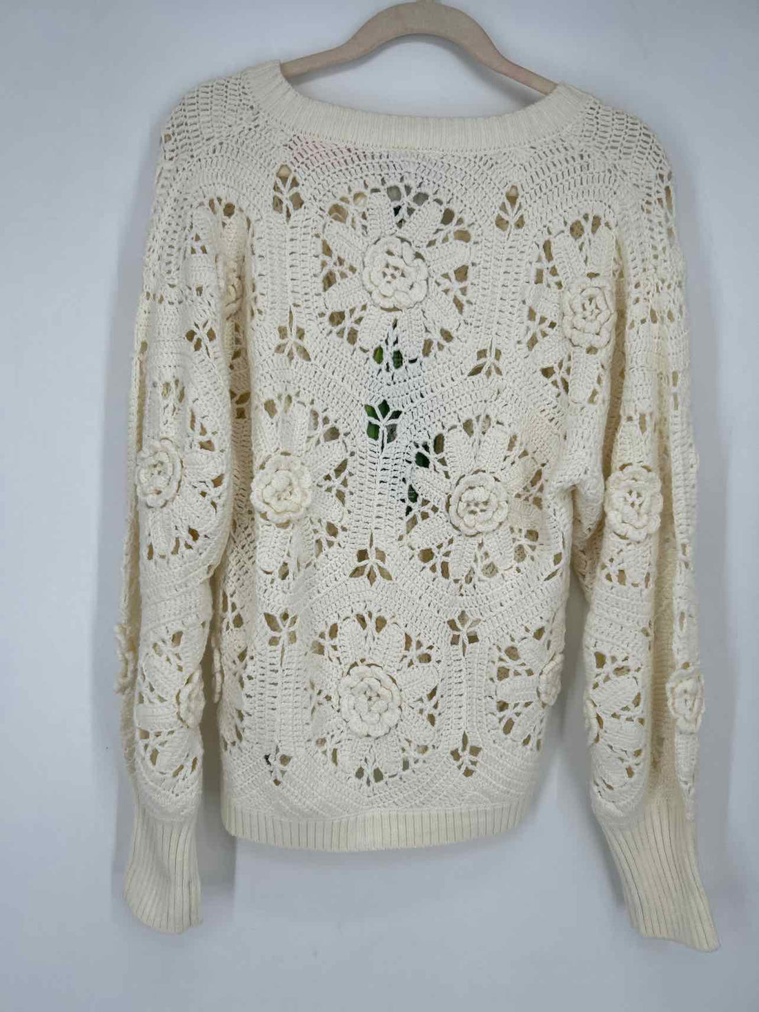 Farm for Anthropologie Size M White NWT Cardigan