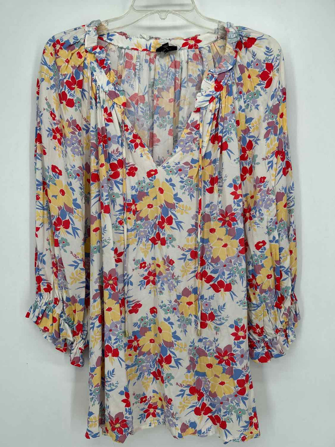 Jones & Co Size 1X White Floral Top/Blouse