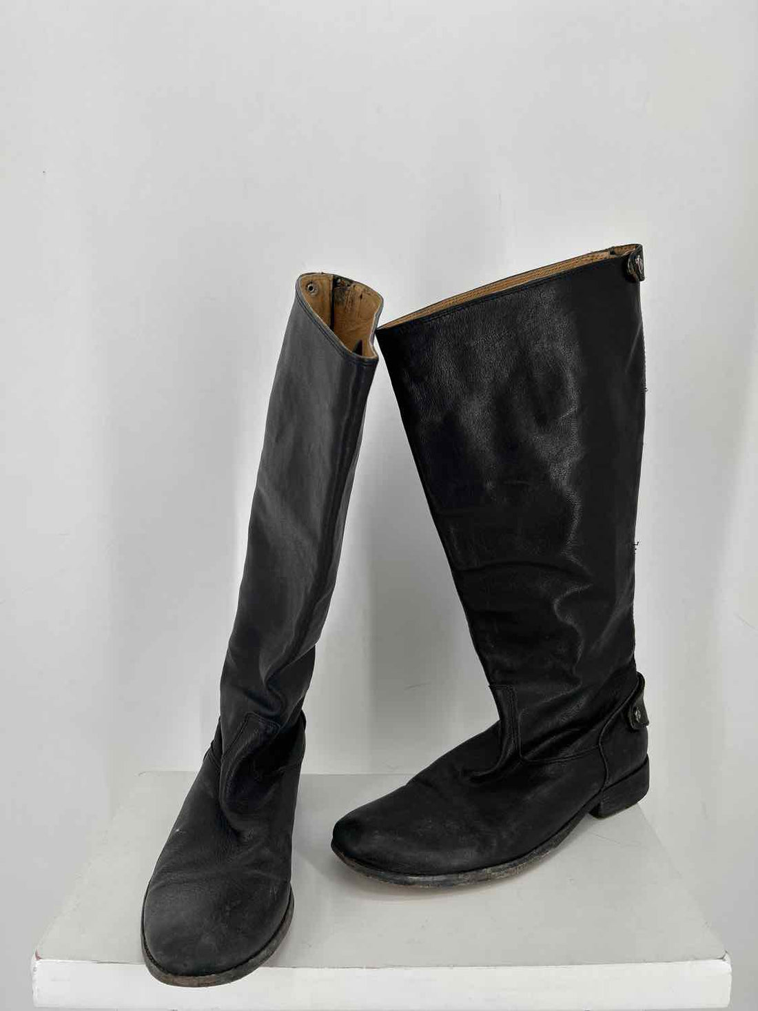 Frye *as is general scuffing* Women Size 11 Black Genuine Leather Knee-High Boot