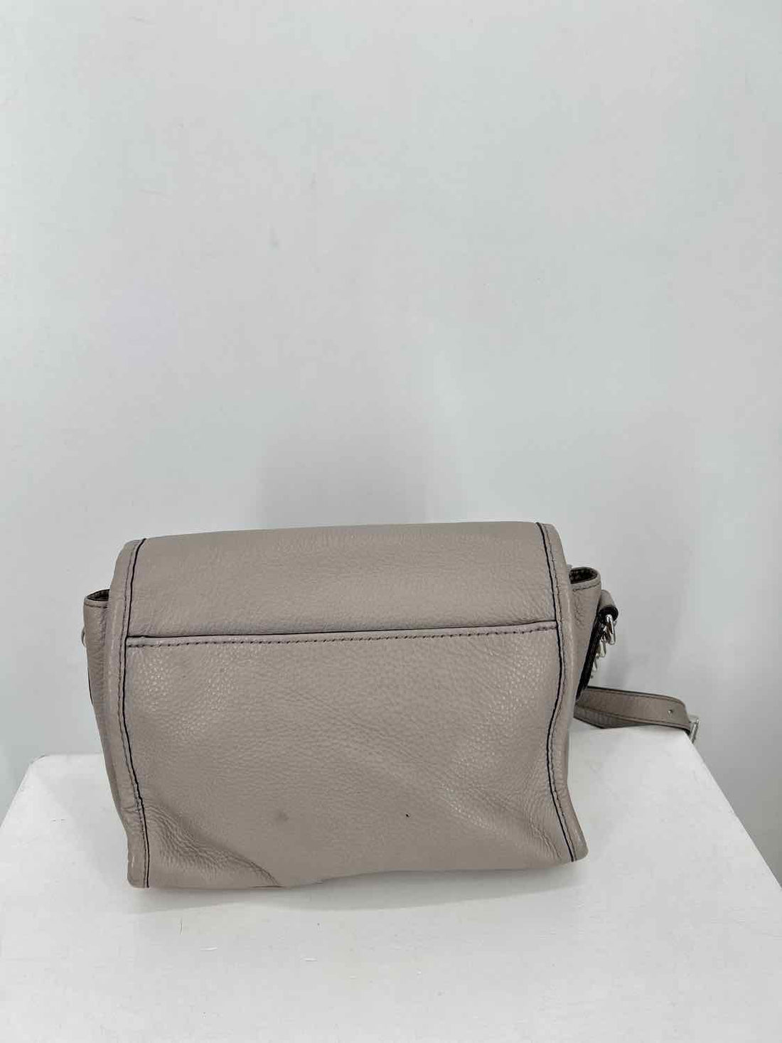 Michael Kors Light Gray Leather Pre Owned Crossbody