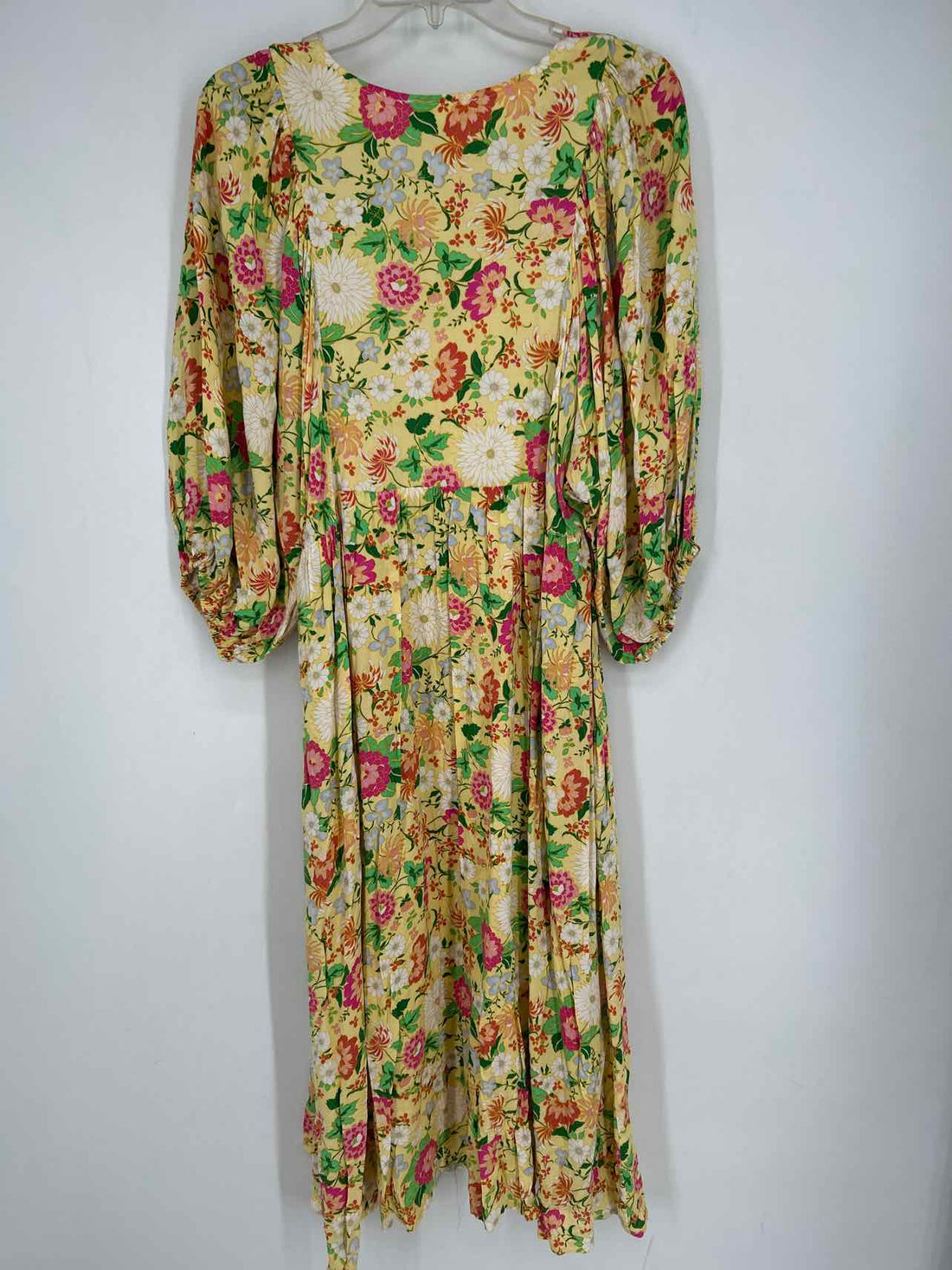 Listicle Size S Yellow Floral Short Sleeve Dress