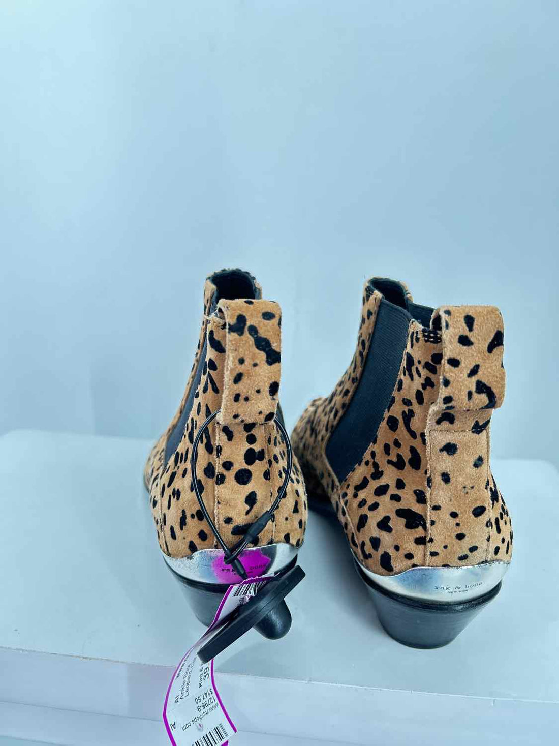 Rag & Bone Women Size 39.5 Leopard Calf Hair Ankle Boot