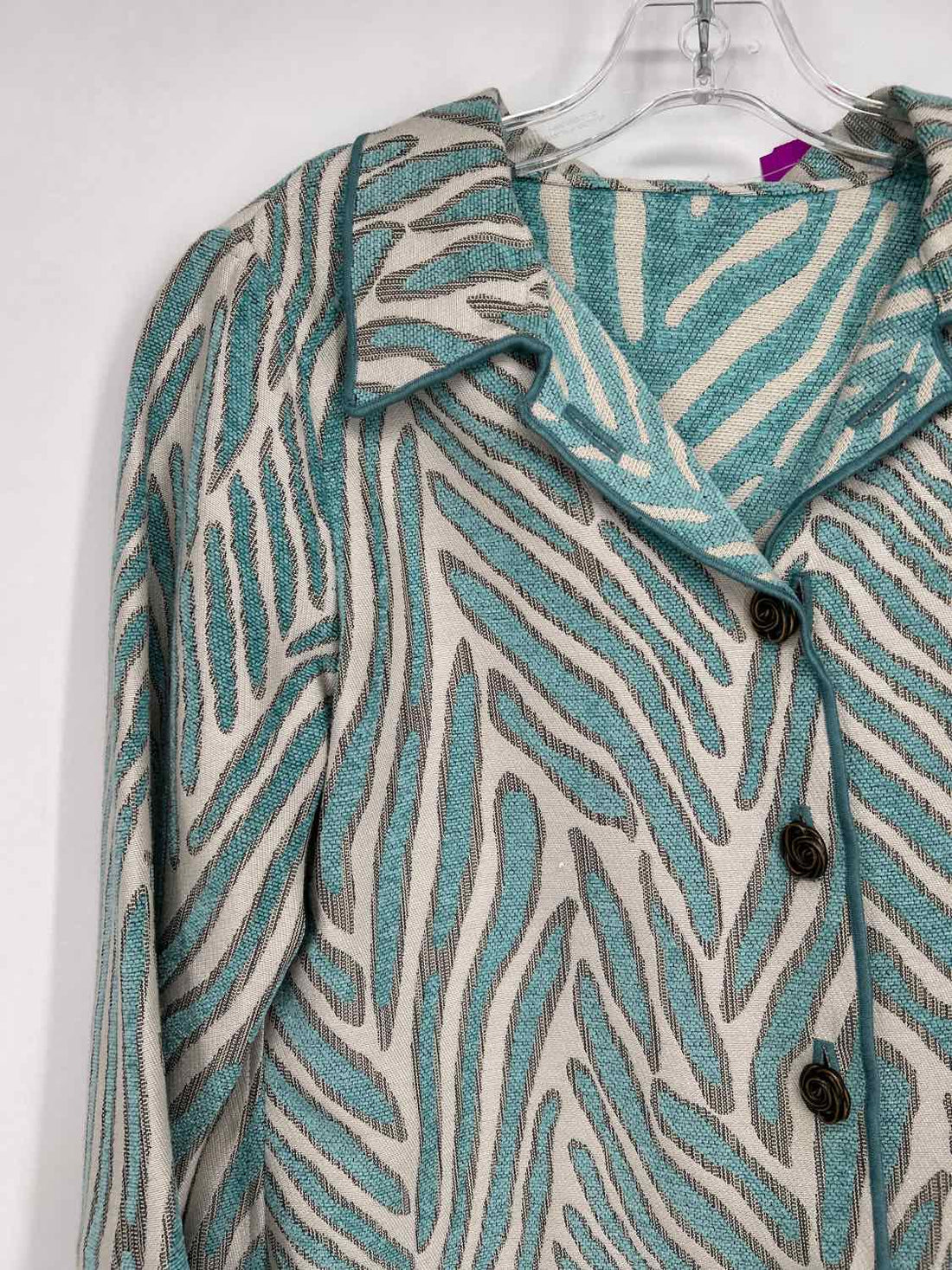 Winding River Size S White & Light Blue Reversible Blazer