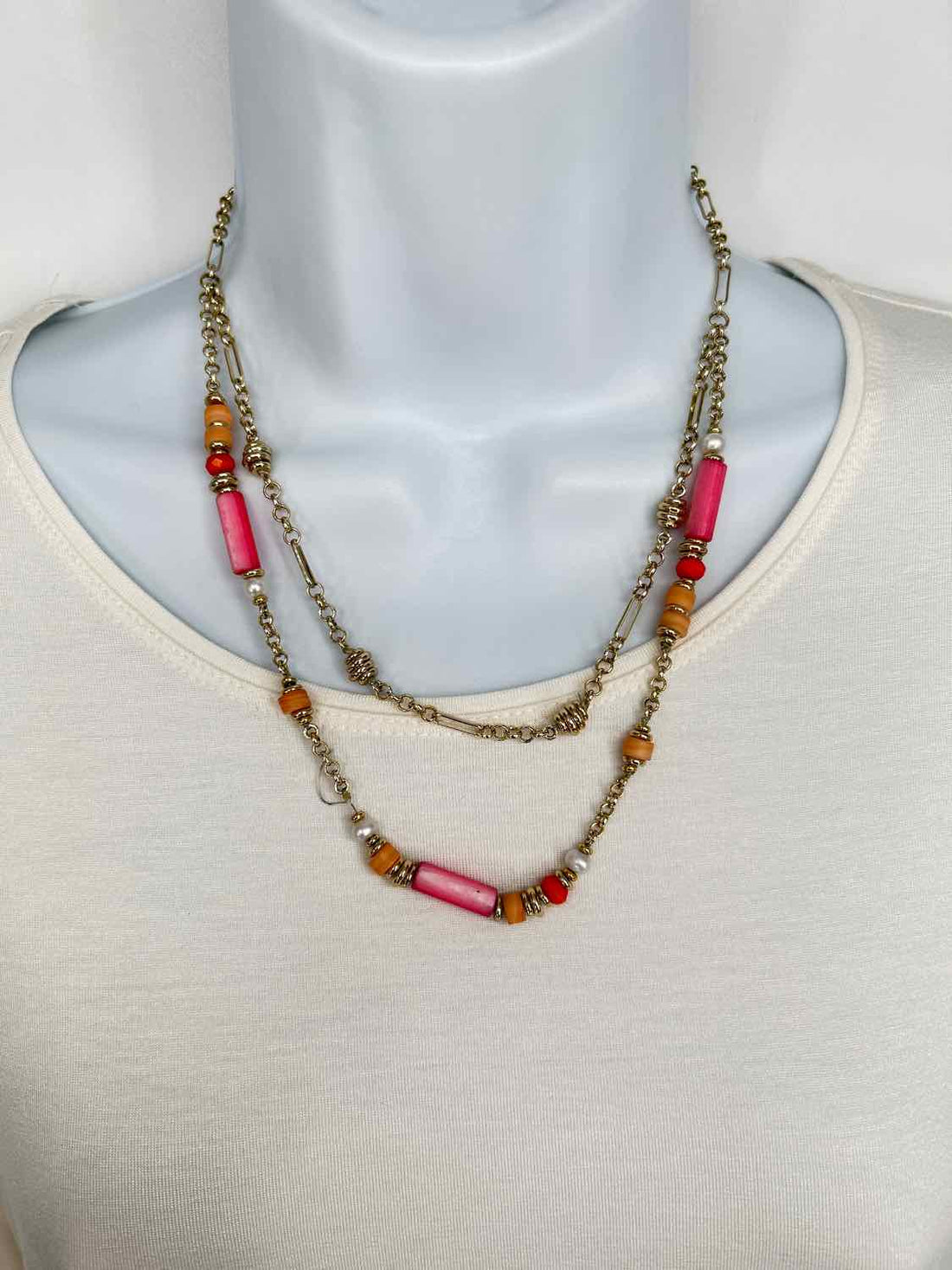 Kendra Scott Pink & orange Goldtone Necklace