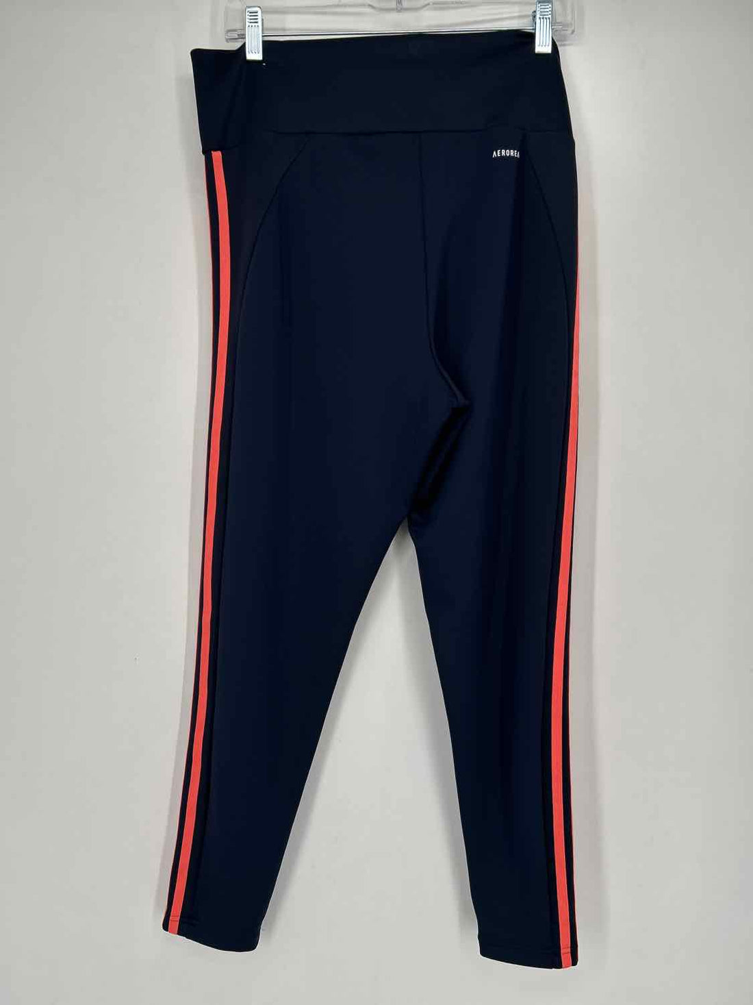 Adidas Size XL Navy with Pink Stripes Active Leggings