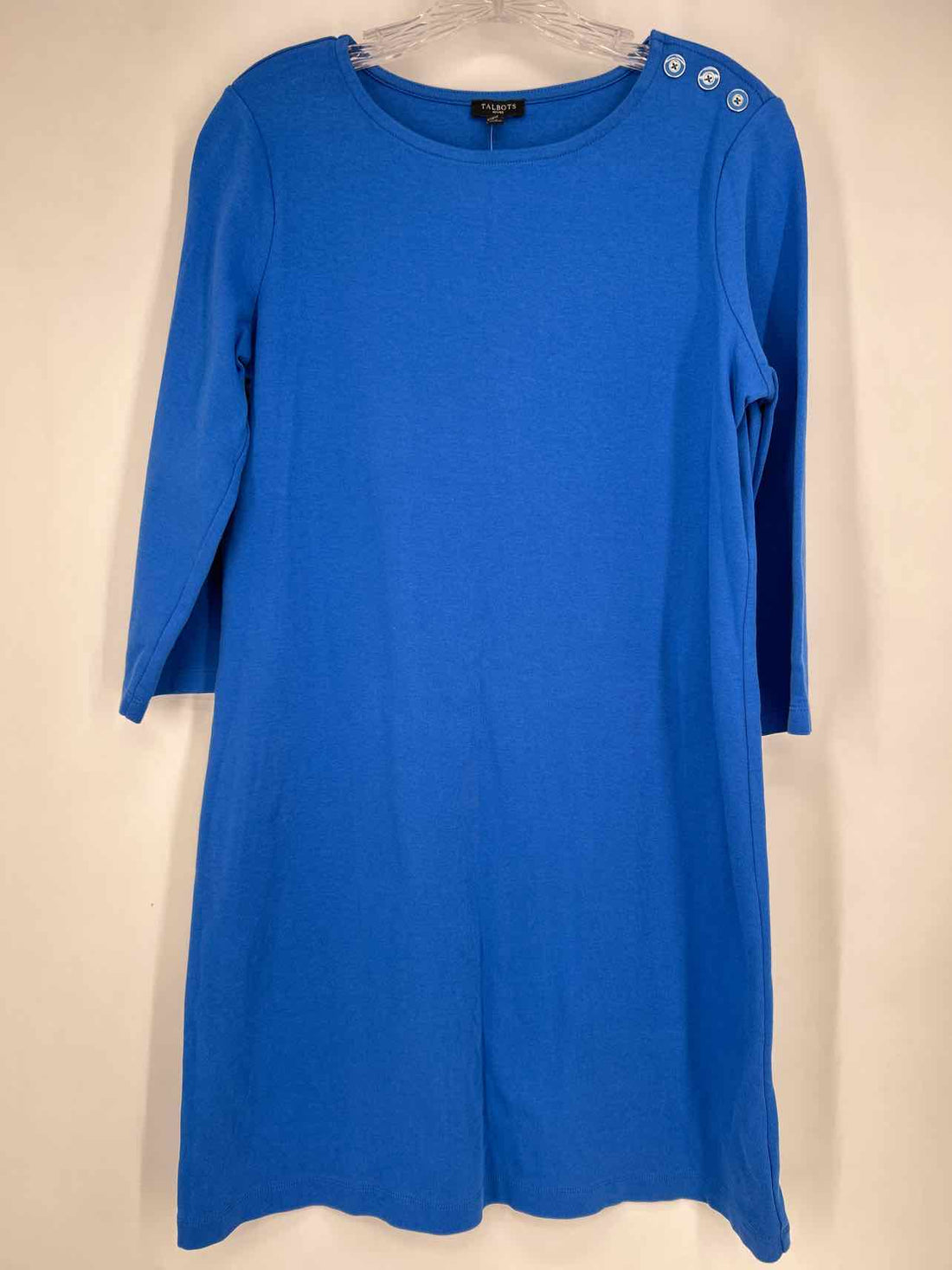 Talbots Size LP Cobalt Blue Long Sleeve Dress