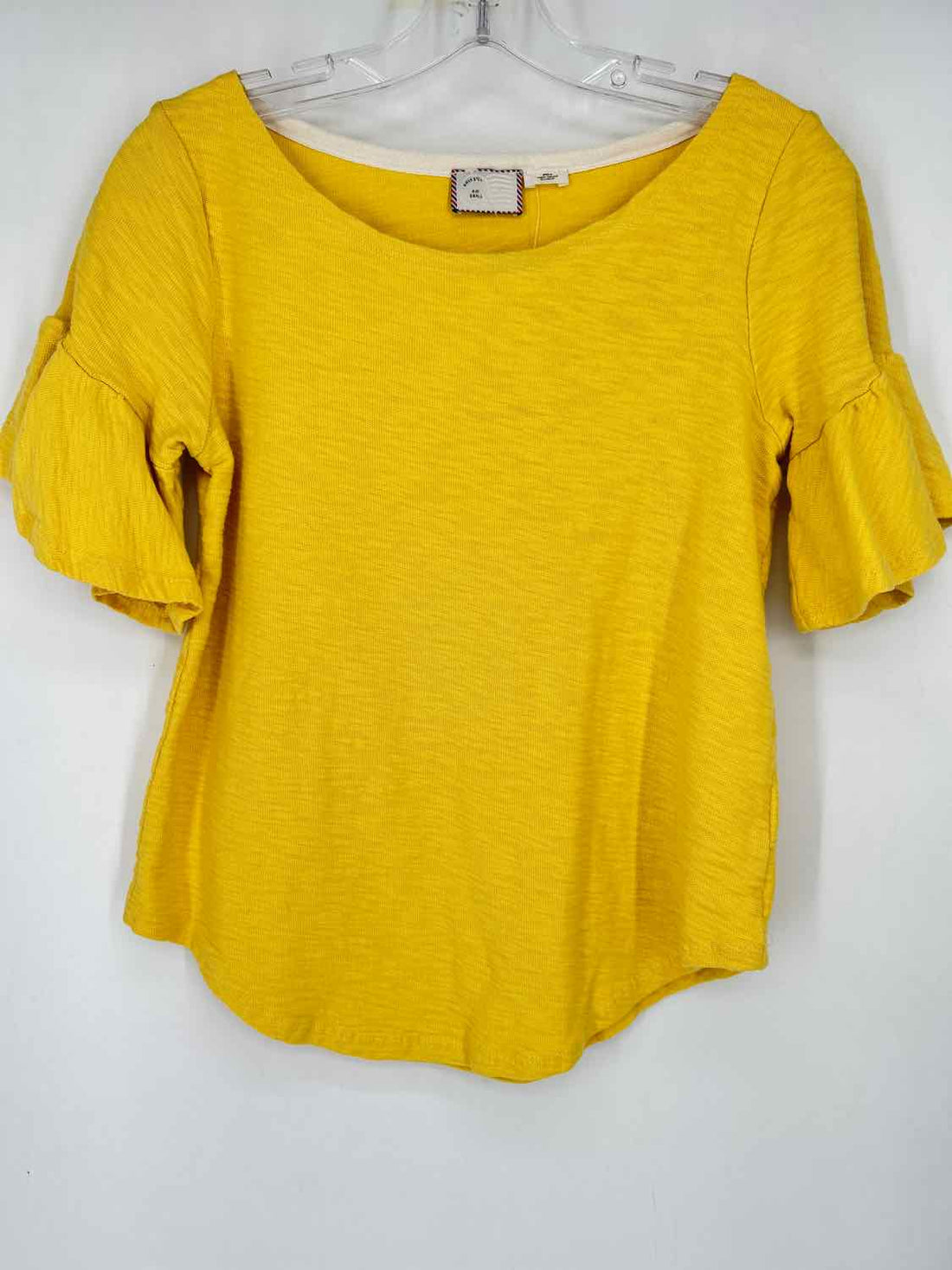 Post Card Size S Yellow Short Sleeve