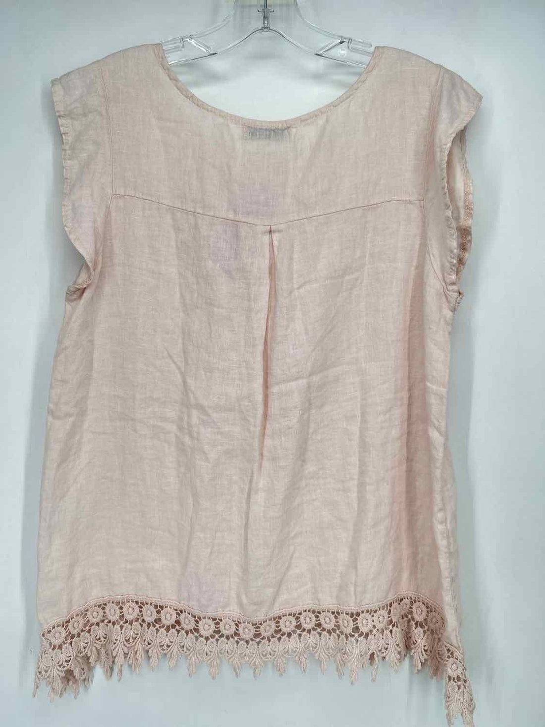 Terzo Millennio Size M Pale Pink Linen 100% Short Sleeve