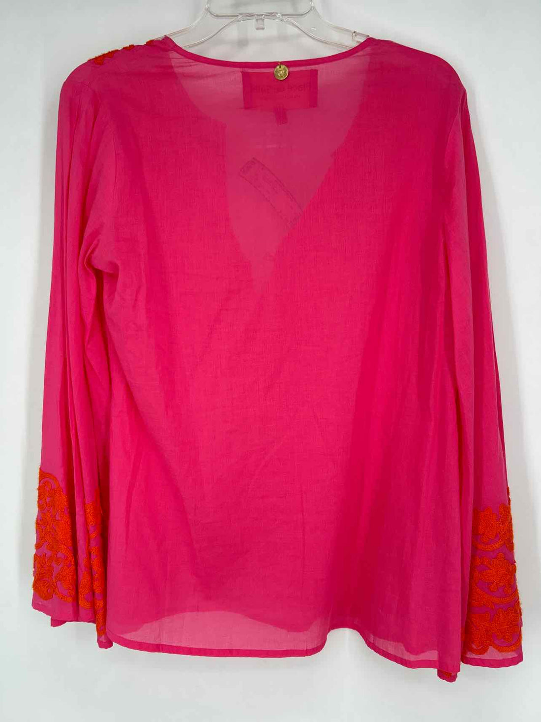 Place du Soleil Size M Hot Pink & Orange Long Sleeve