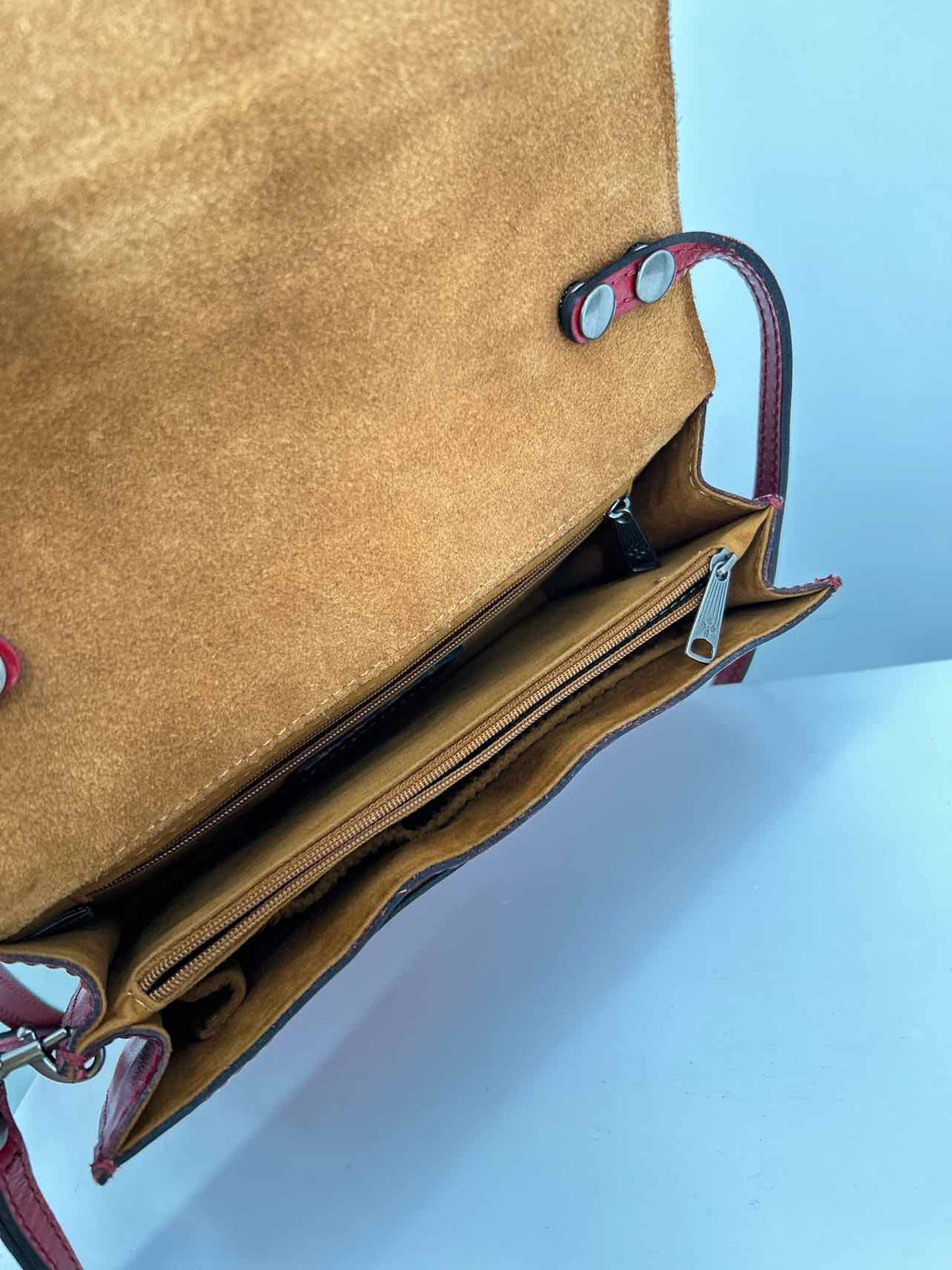 Patricia Nash Dark Red Leather Excellent Condition Crossbody