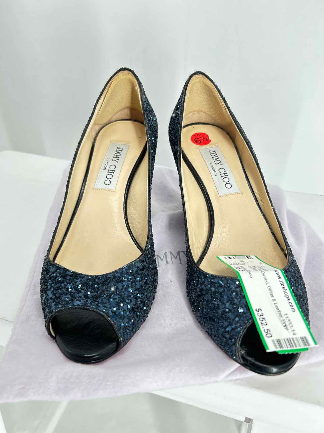 Jimmy Choo Isabel  Women Size 36.5 Blue Pre Owned LUXURY