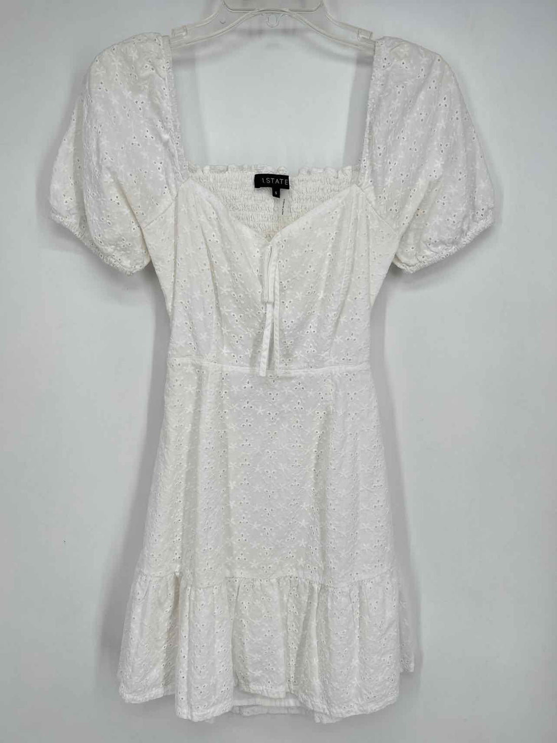 1 State Size S White Eyelet Dress
