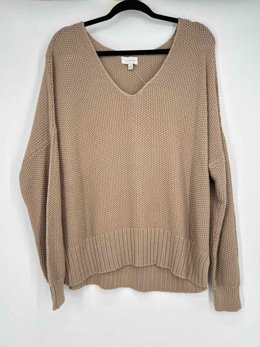 Lucky Brand Size L Khaki Sweater