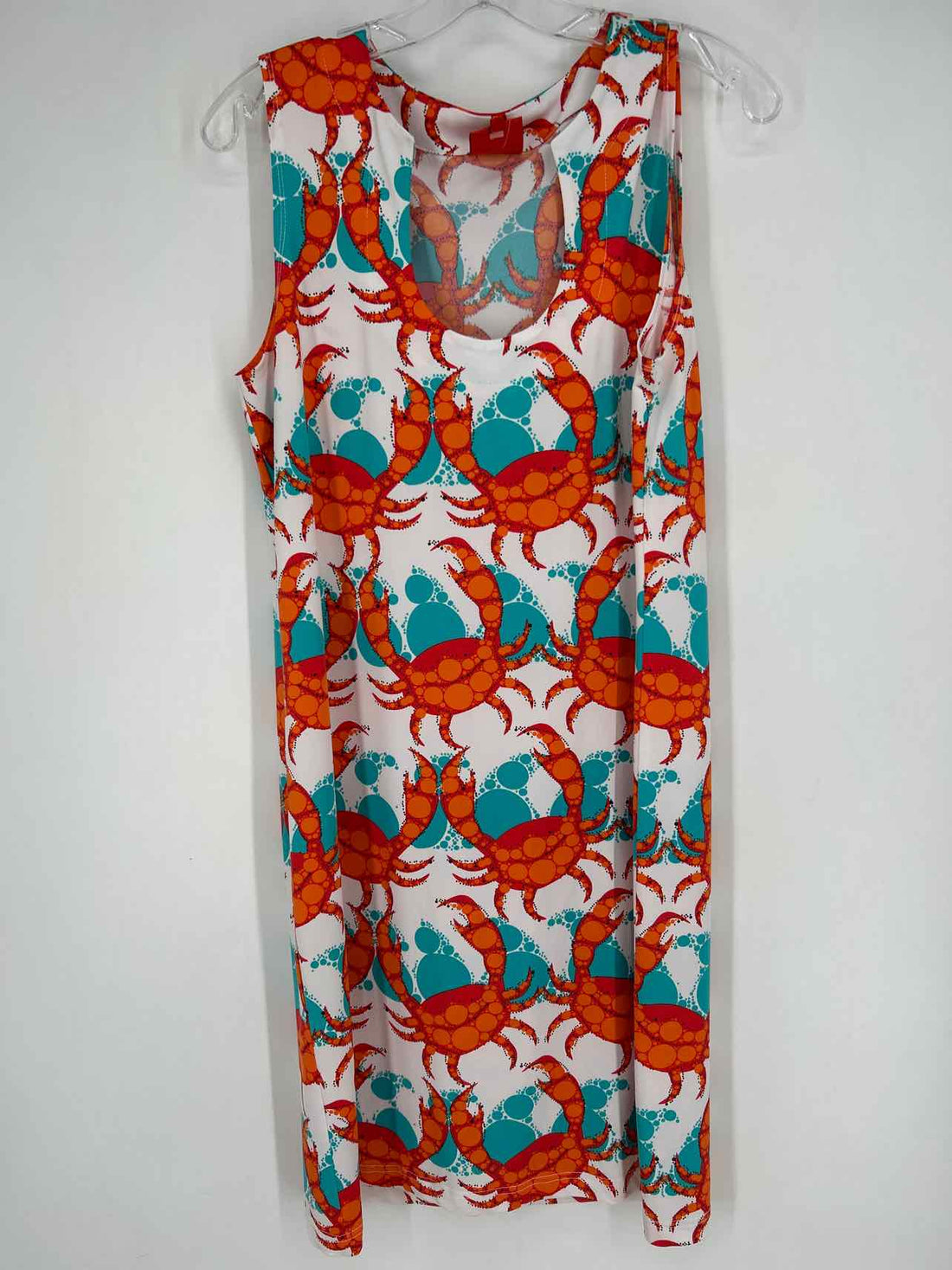 Tracy Negoshian Size XL White Print Sleeveless Dress