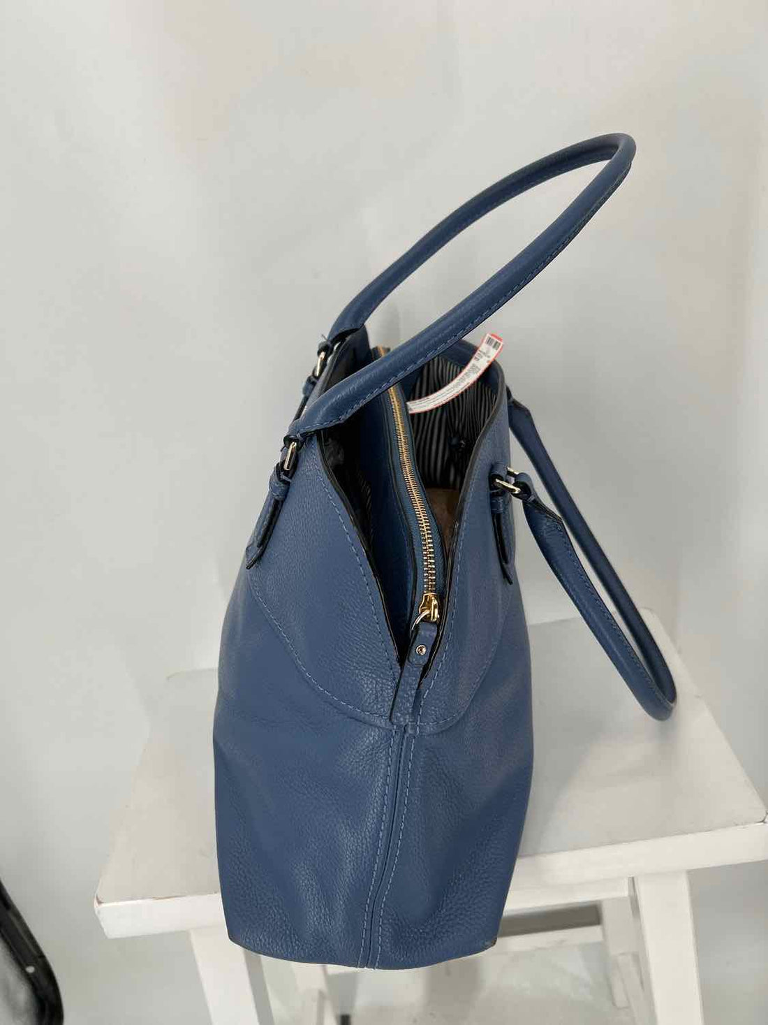 Kate Spade Blue Pebbled Leather Tote