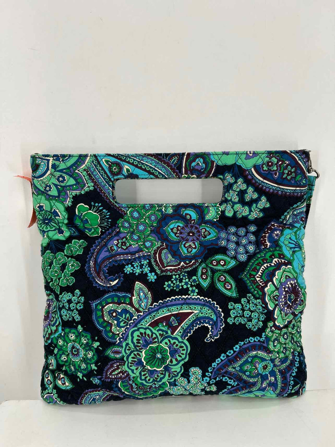 Vera Bradley Black Green & Blue Print Quilted Pre Owned Shoulder