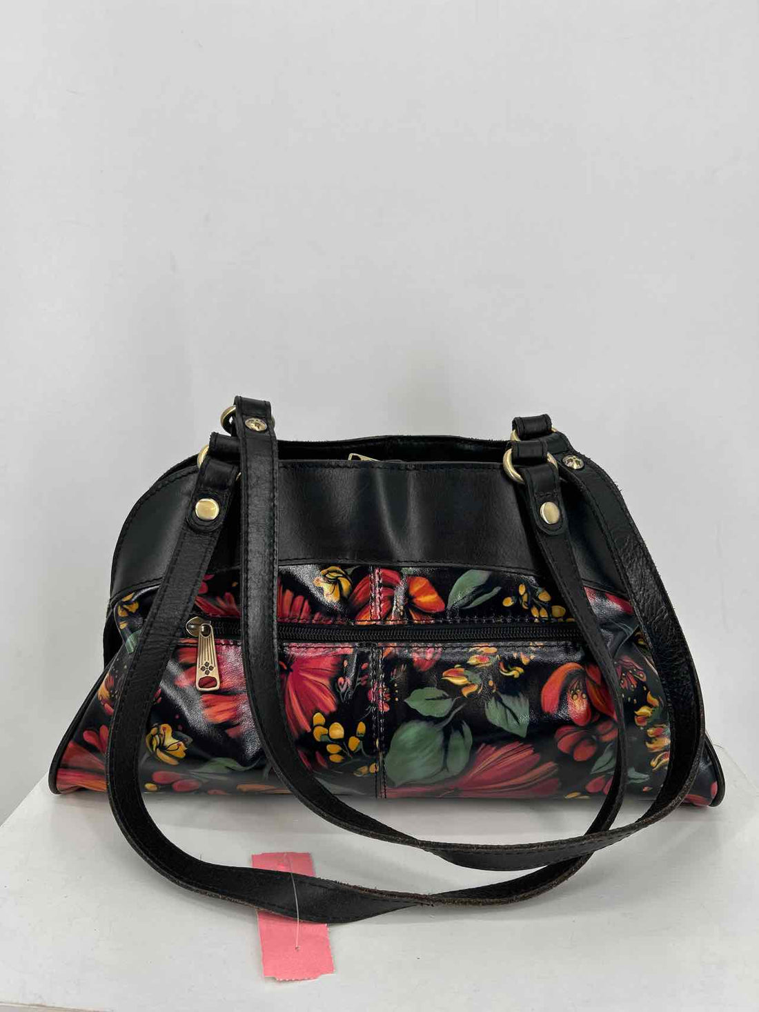 Patricia Nash Black Floral Leather Pre Owned Tote