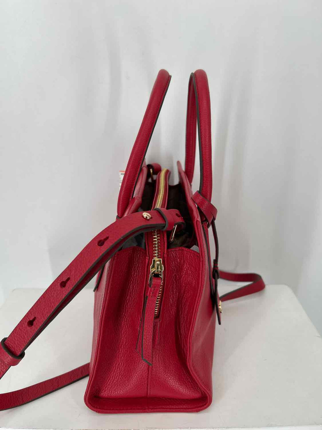 Radley London Red Pebbled Leather Pre Owned Satchel