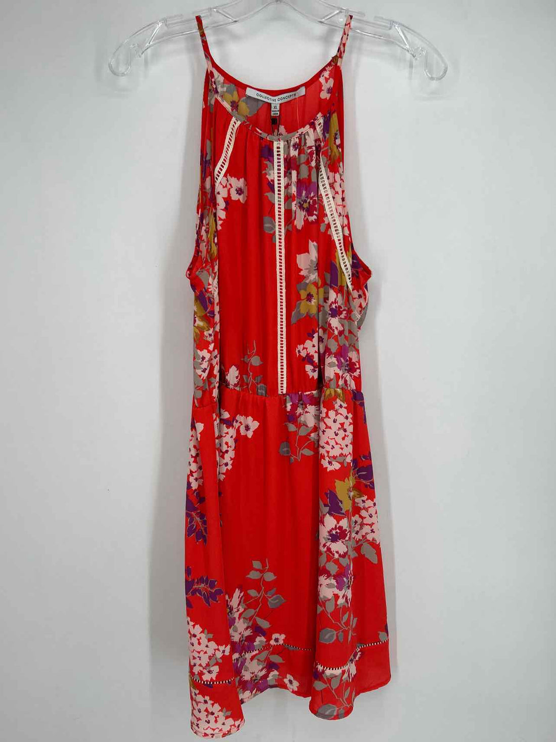 Collective Concepts Size XL Red Floral NWT Dress