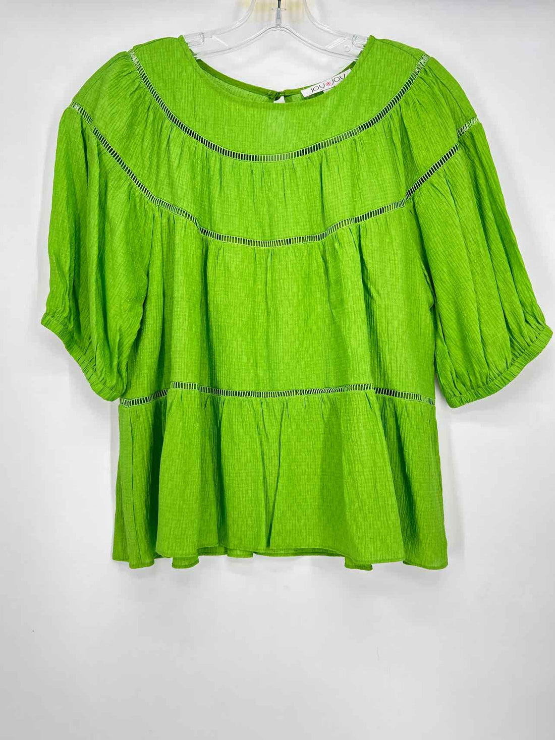 Joy Joy Size S Green Shimmer Short Sleeve