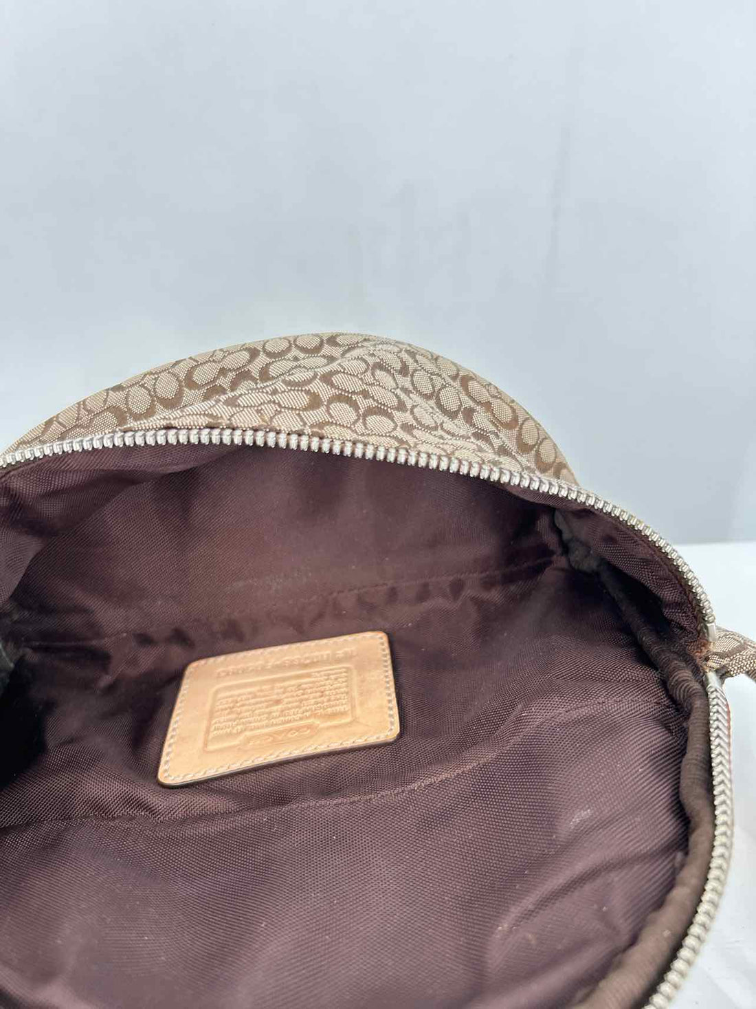 Coach Brown Signature Canvas/Leather Pre Owned Belt Bag