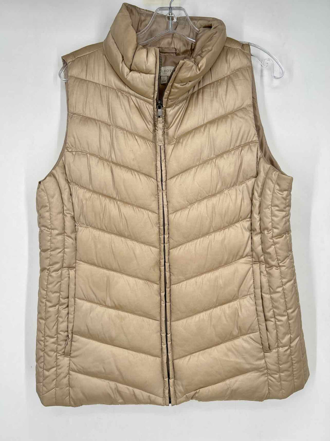 Talbots Size L Brushed Gold Puffer Vest