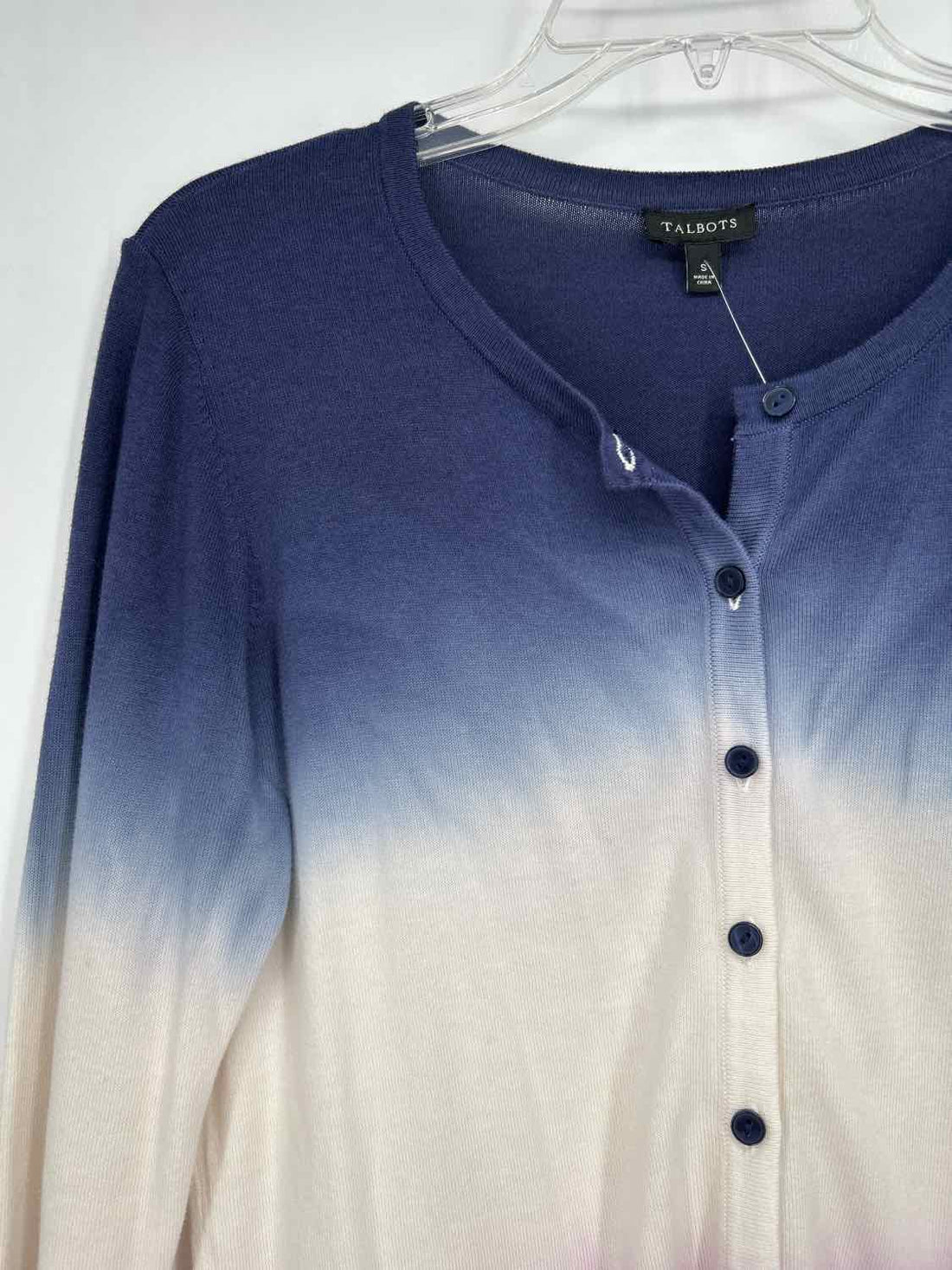 Talbots Size S Blue white purple Cardigan