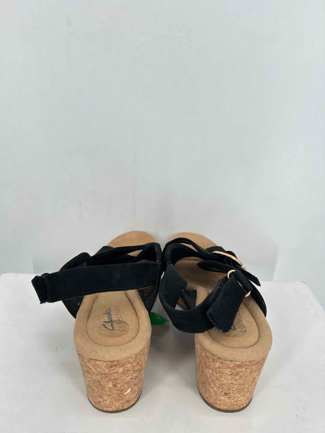 Clarks Women Size 11 Black Cork Wedges