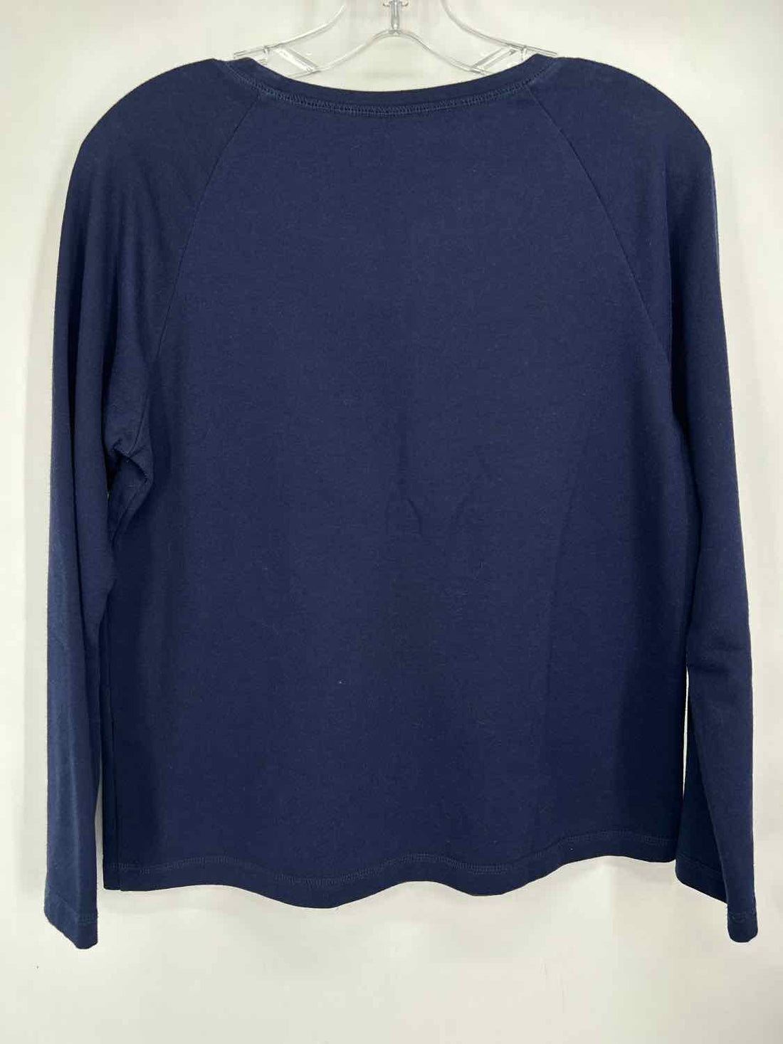 Weekends by Chico's Size 0(S) Navy Rhinestone Long Sleeve
