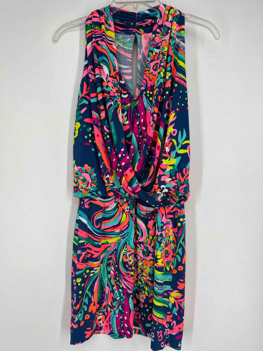 Lilly Pulitzer XXS Navy Neon Print Sleeveless Lilly Pulitzer Dress