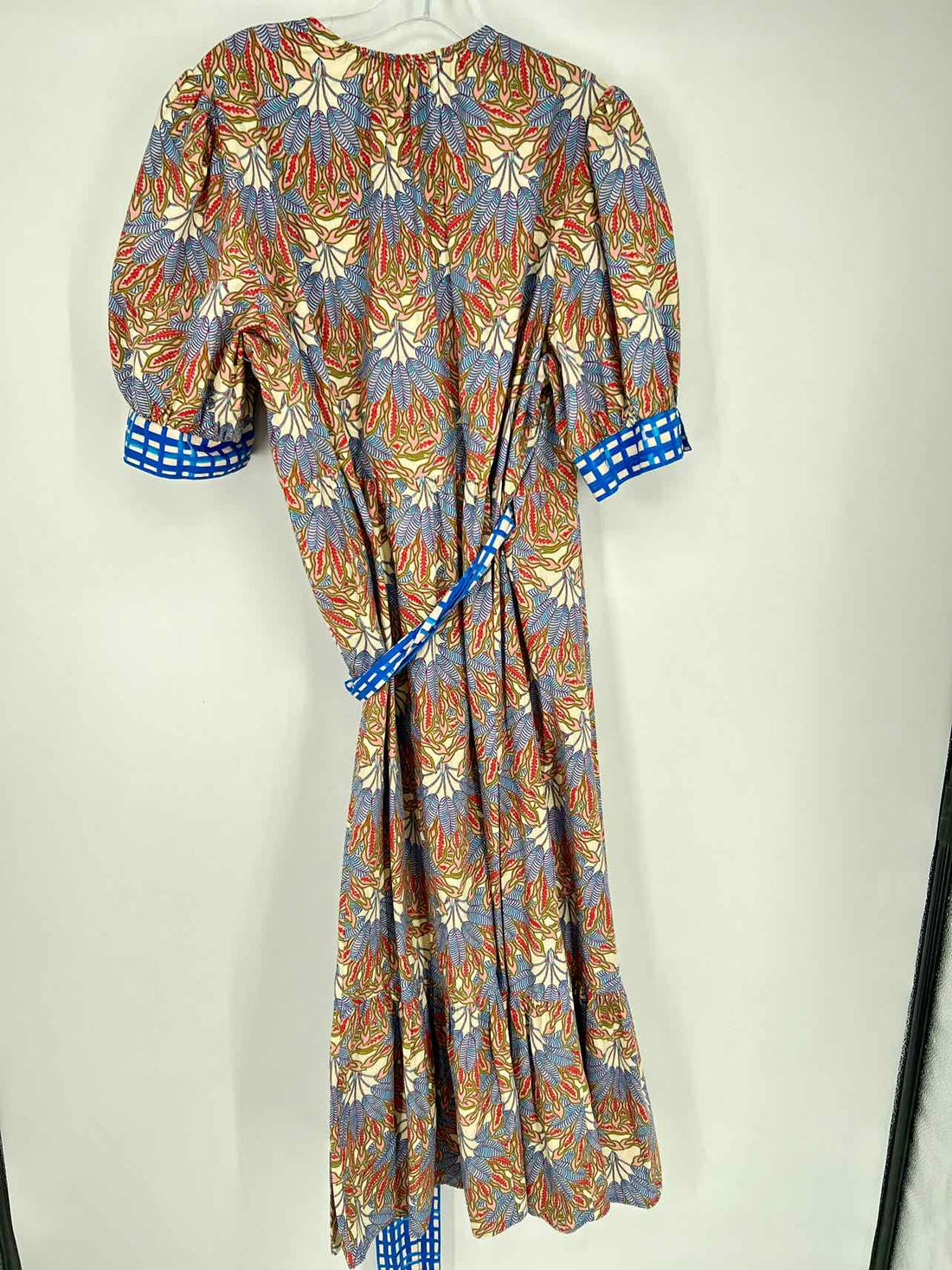 Marie Oliver Size XL Beige Print Long Sleeve Dress