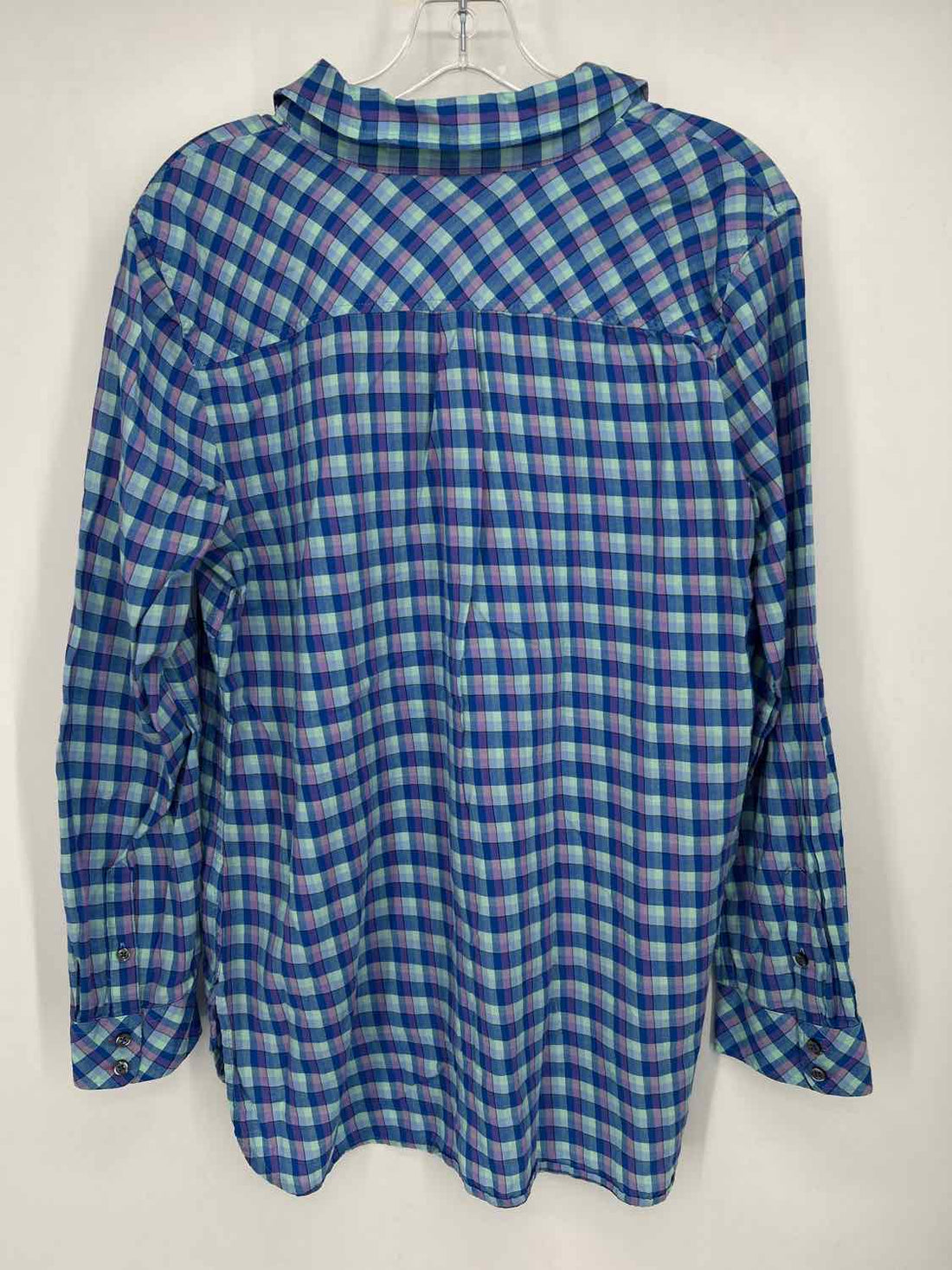 Talbots Size L Blue & Purple Long Sleeve