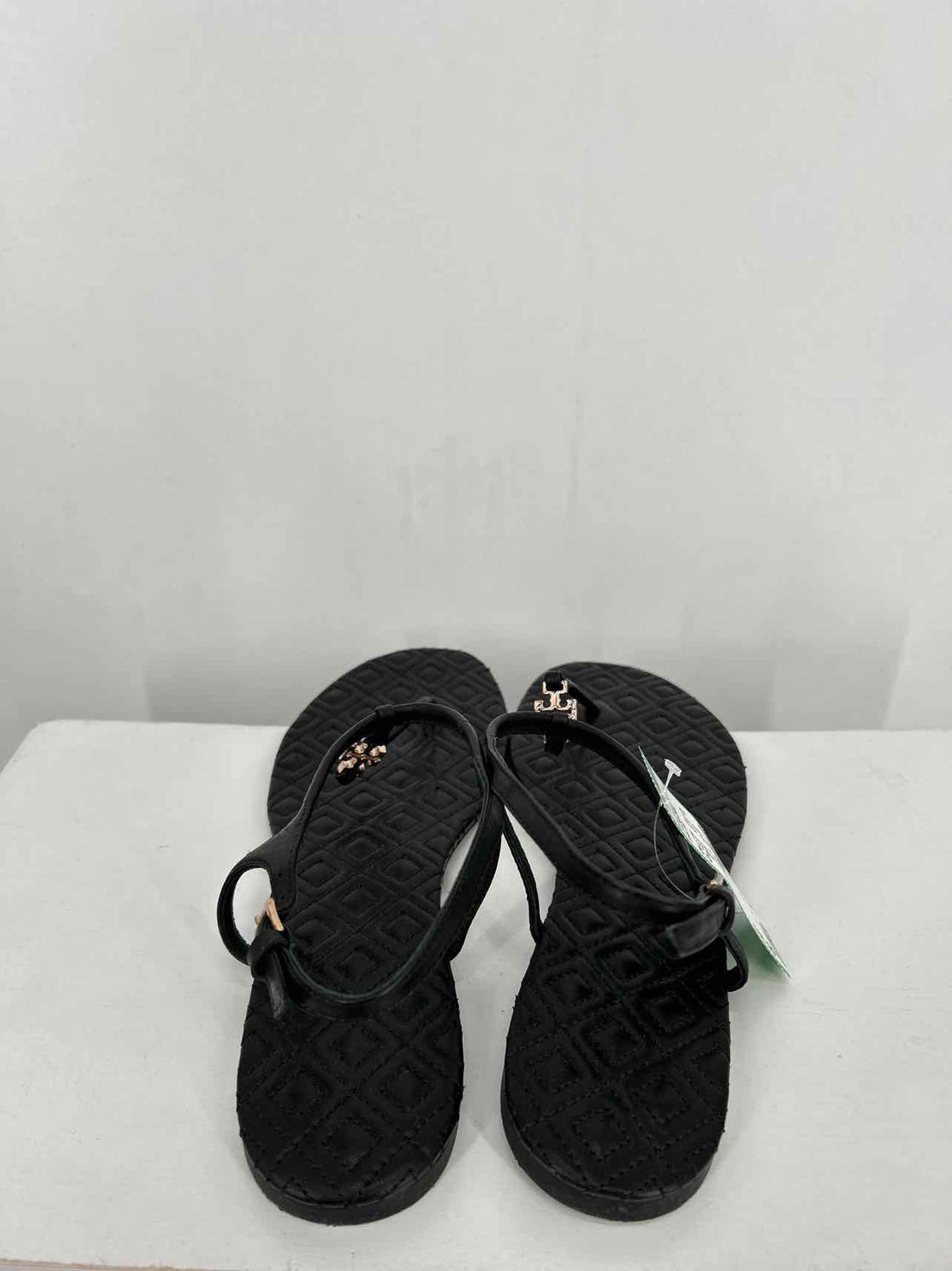 Tory Burch Women Size 8.5 Black Quilted Leather Sandals