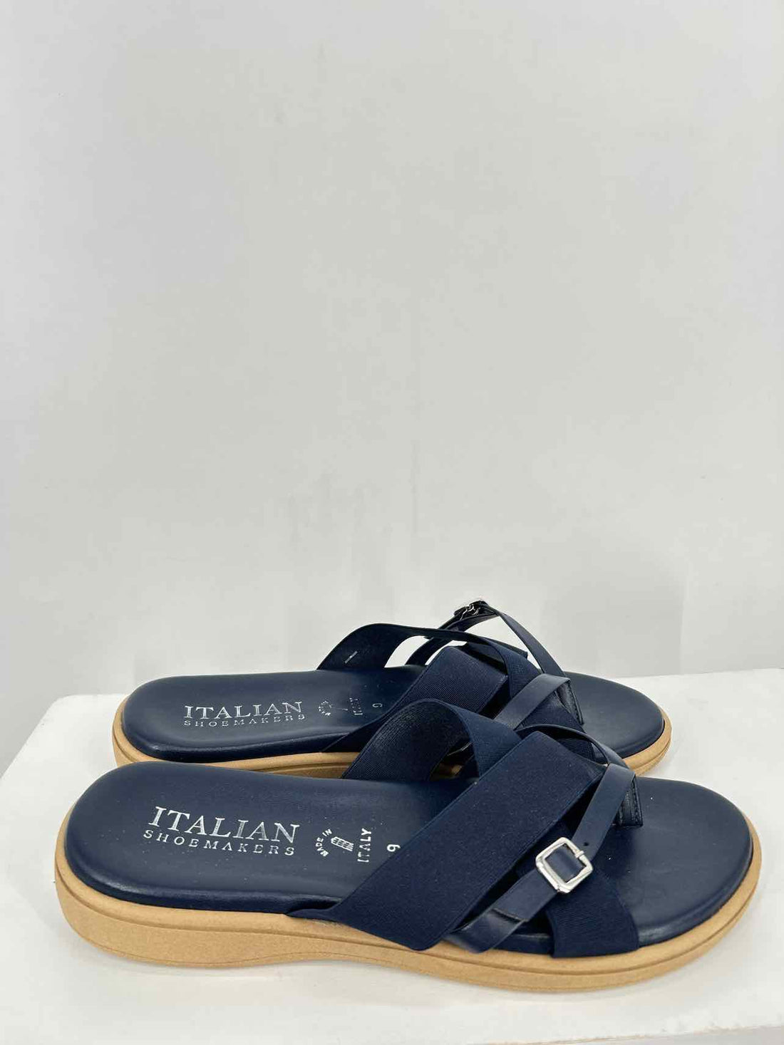 Italian Shoe Makers Women Size 9 Navy Sandals