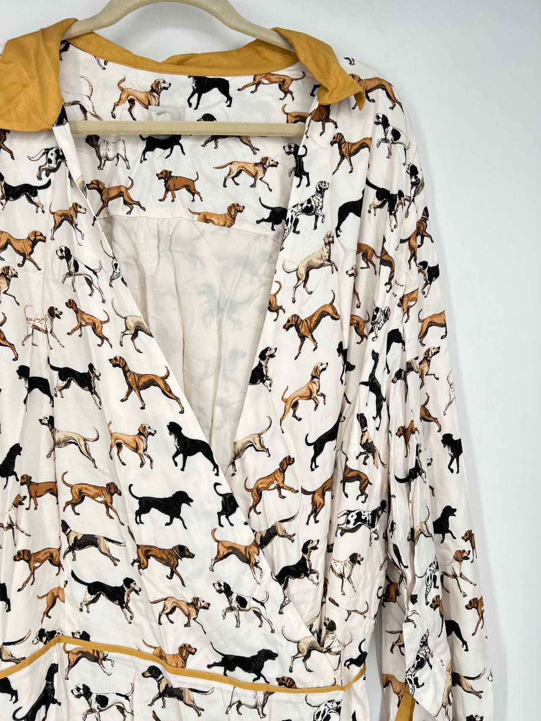 Maeve Size 3X White Print Long Sleeve Dress