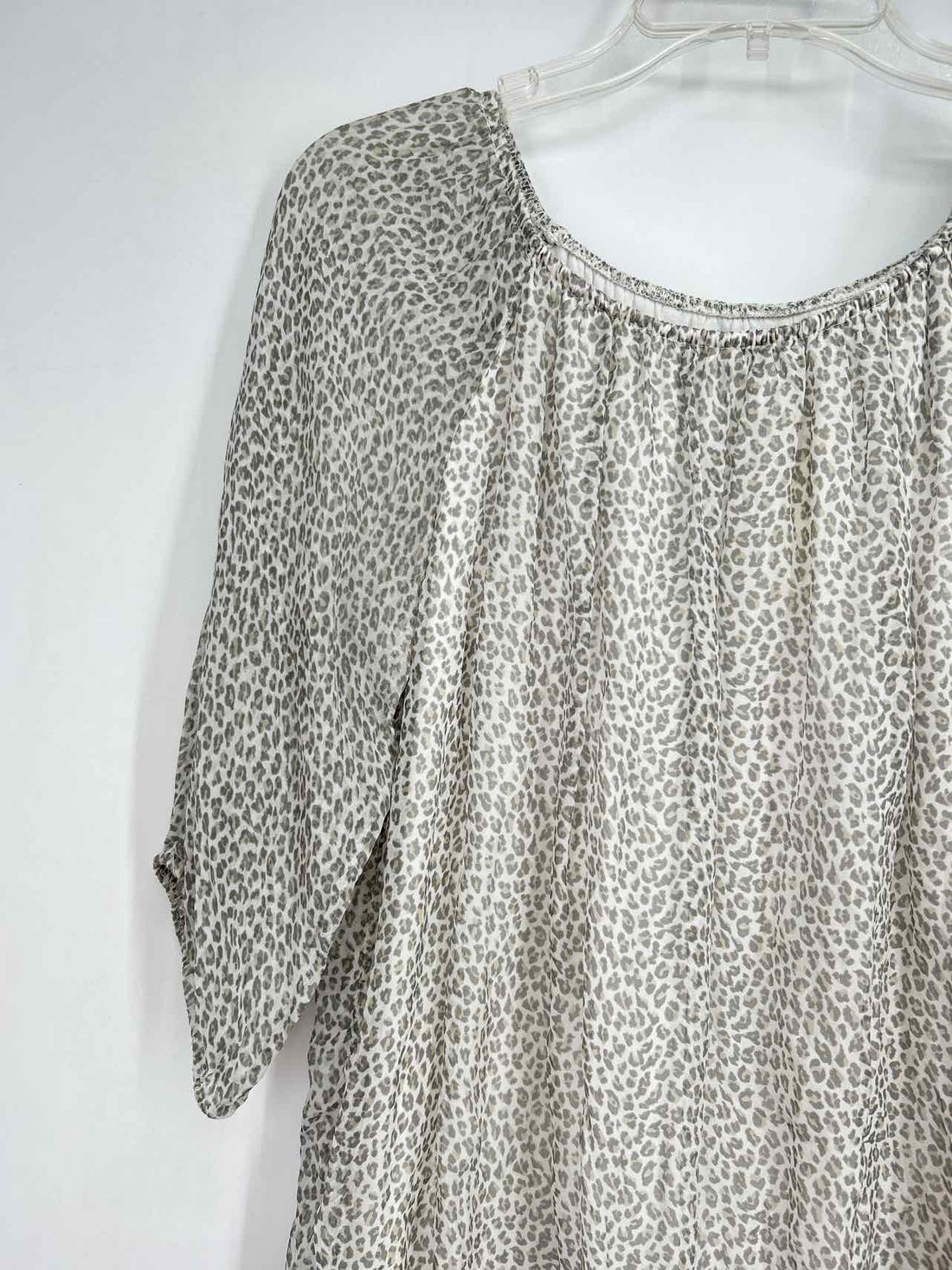 Elena Baldi Size S White Leopard Long Sleeve