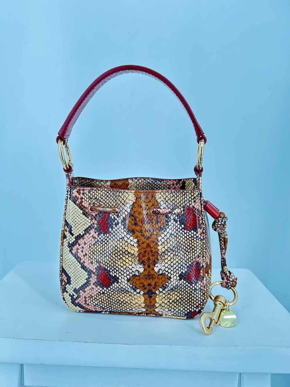 See By Chloe Cream & Red Leather Crossbody