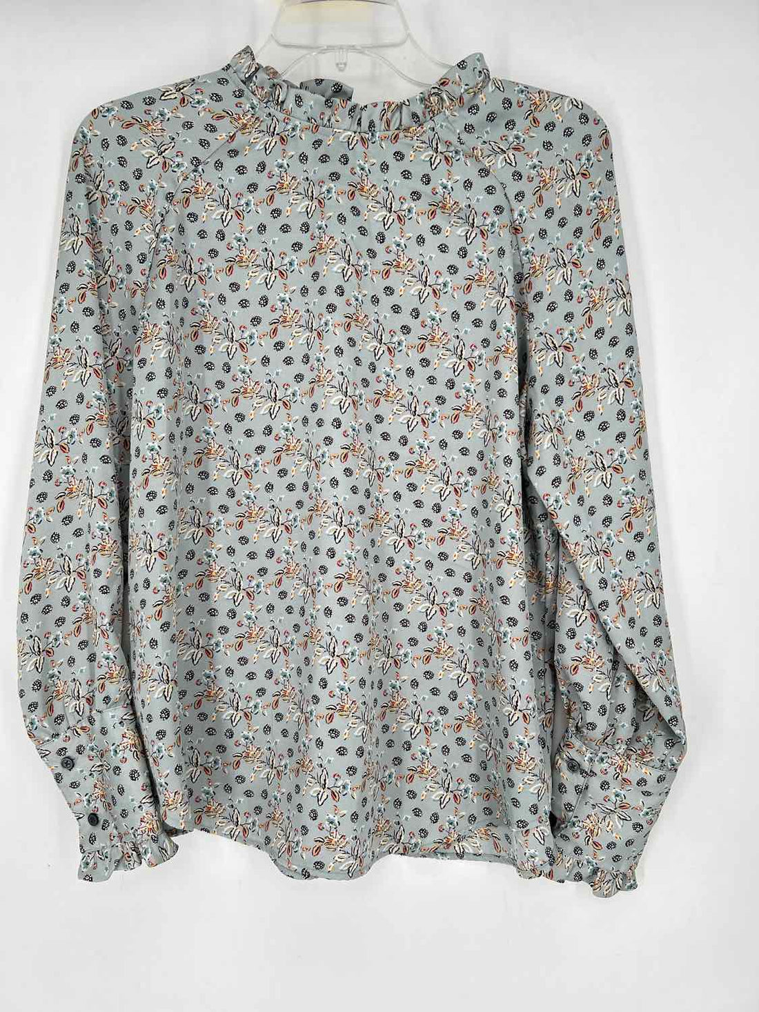 Ann Taylor Size M light teal print Long Sleeve
