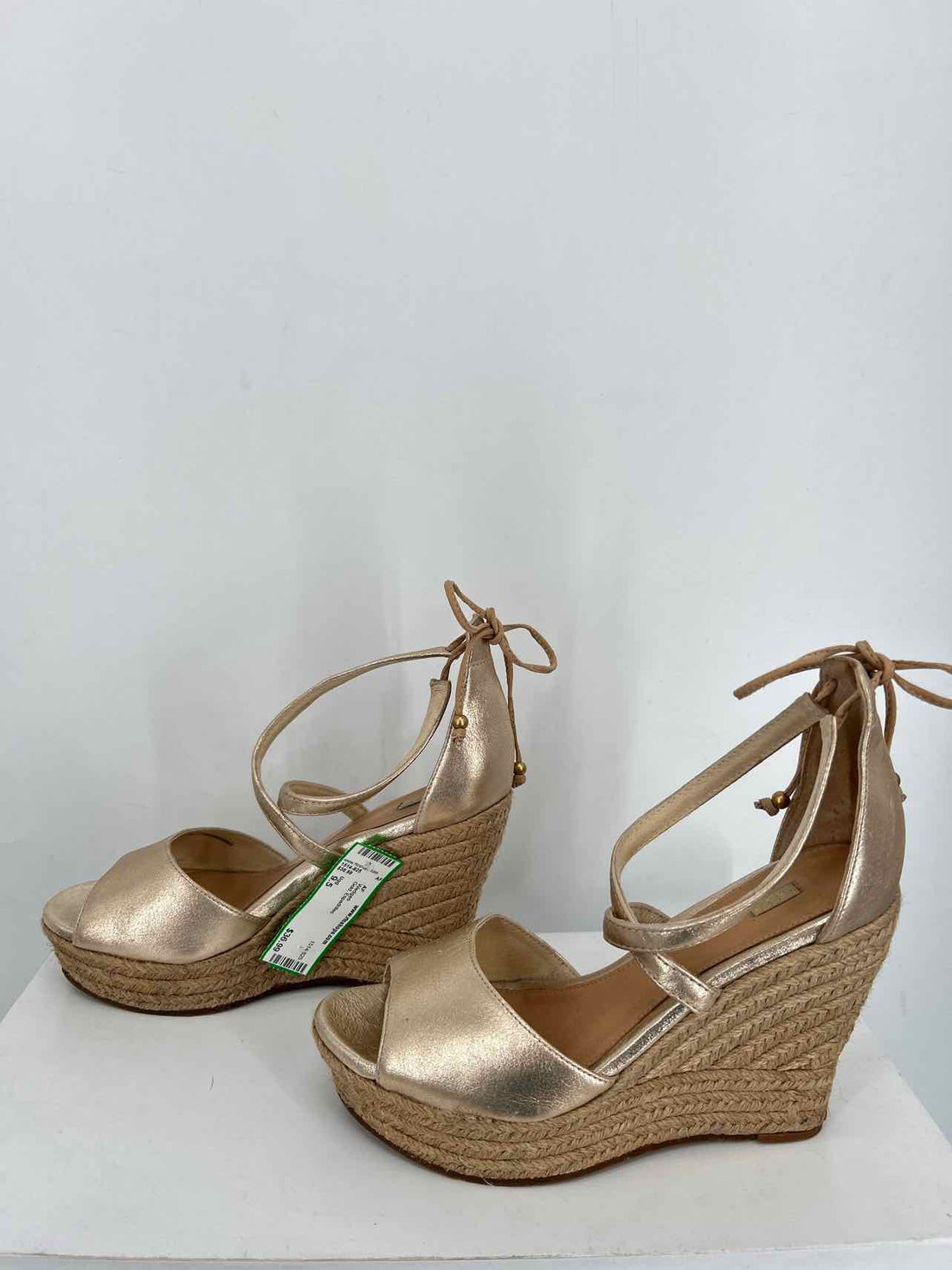 Ugg Women Size 9.5 Gold Espadrilles Wedges