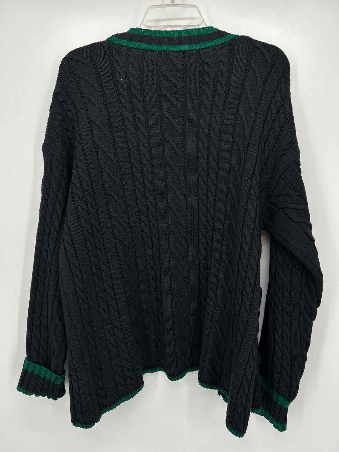 Zara Size M Black & Green Cardigan