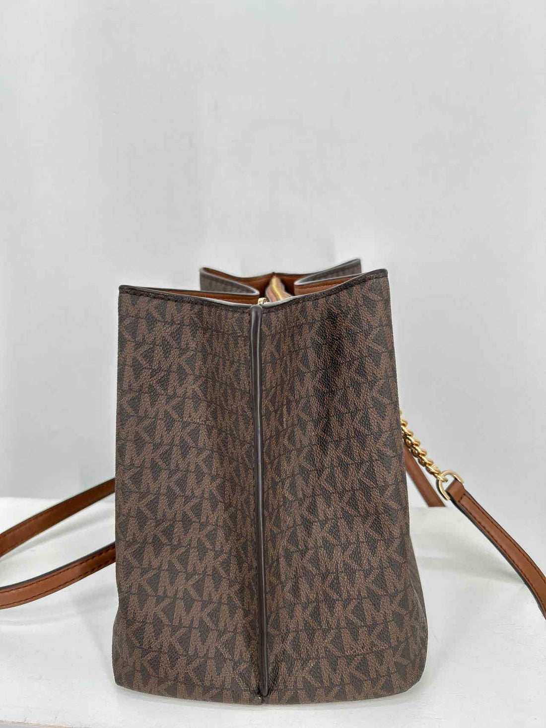 Michael Kors Brown Signature Coated Canvas Pre Owned Tote