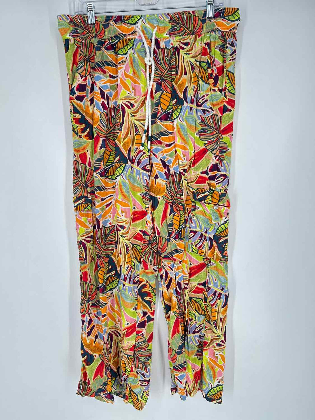 C&C California Size L Light Green Multi Color Linen/Rayon Multi-Piece Set