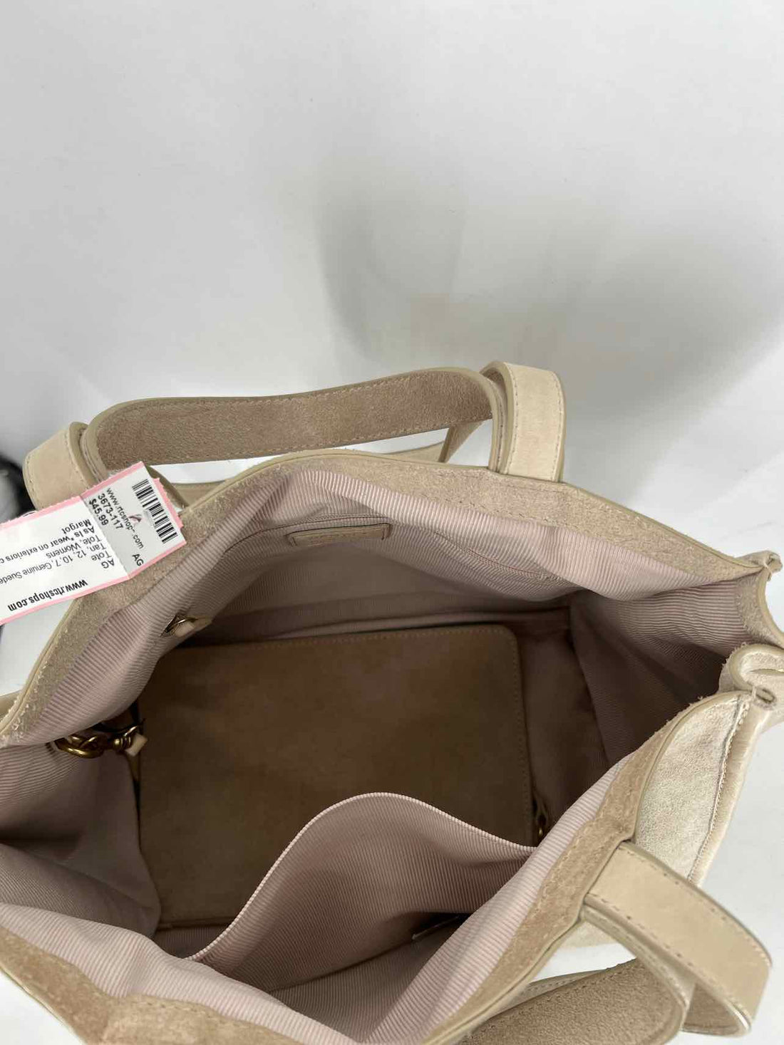 Margot Tan Genuine Suede Good Tote