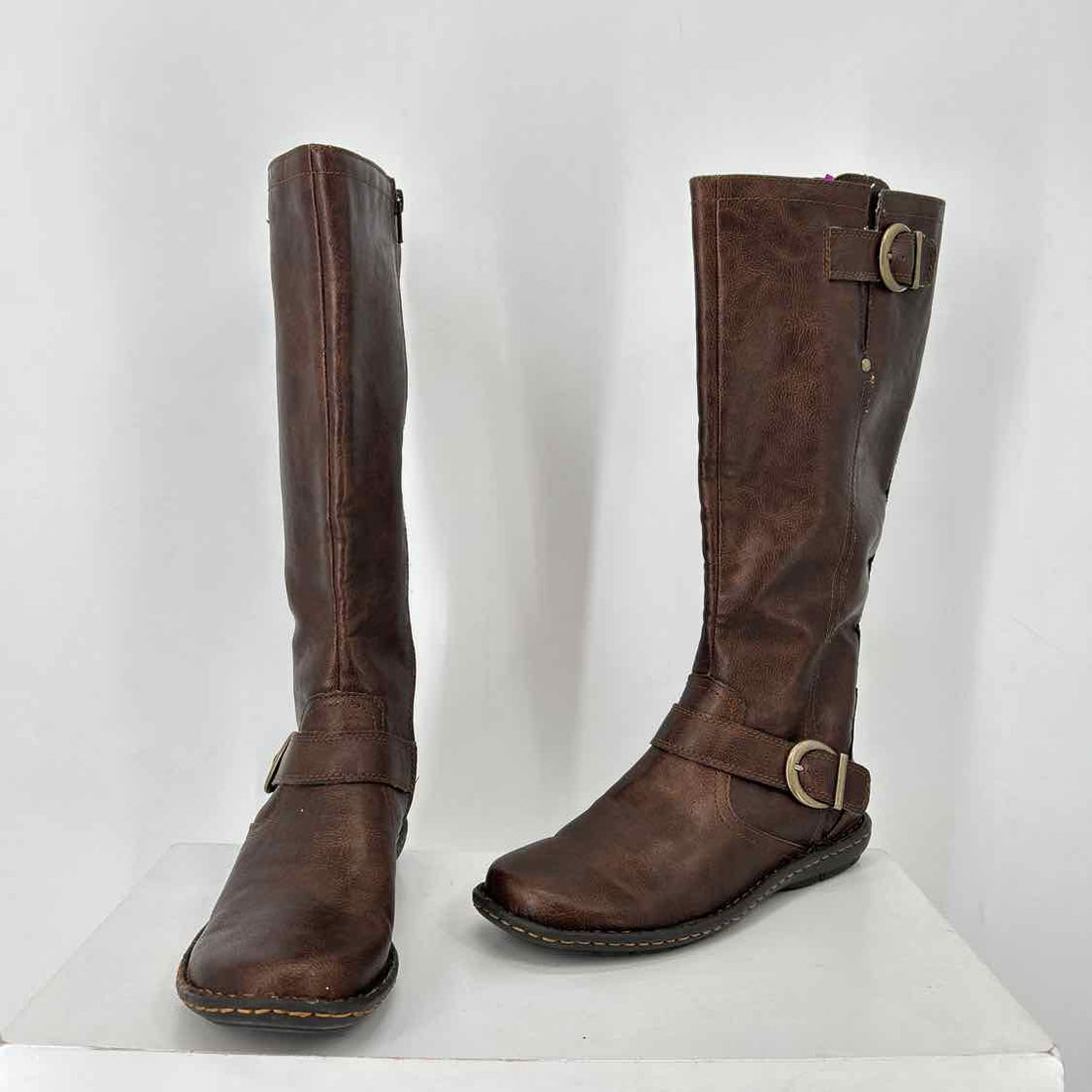b.o.c Women Size 6.5 Dark Brown Faux Leather Riding Boot