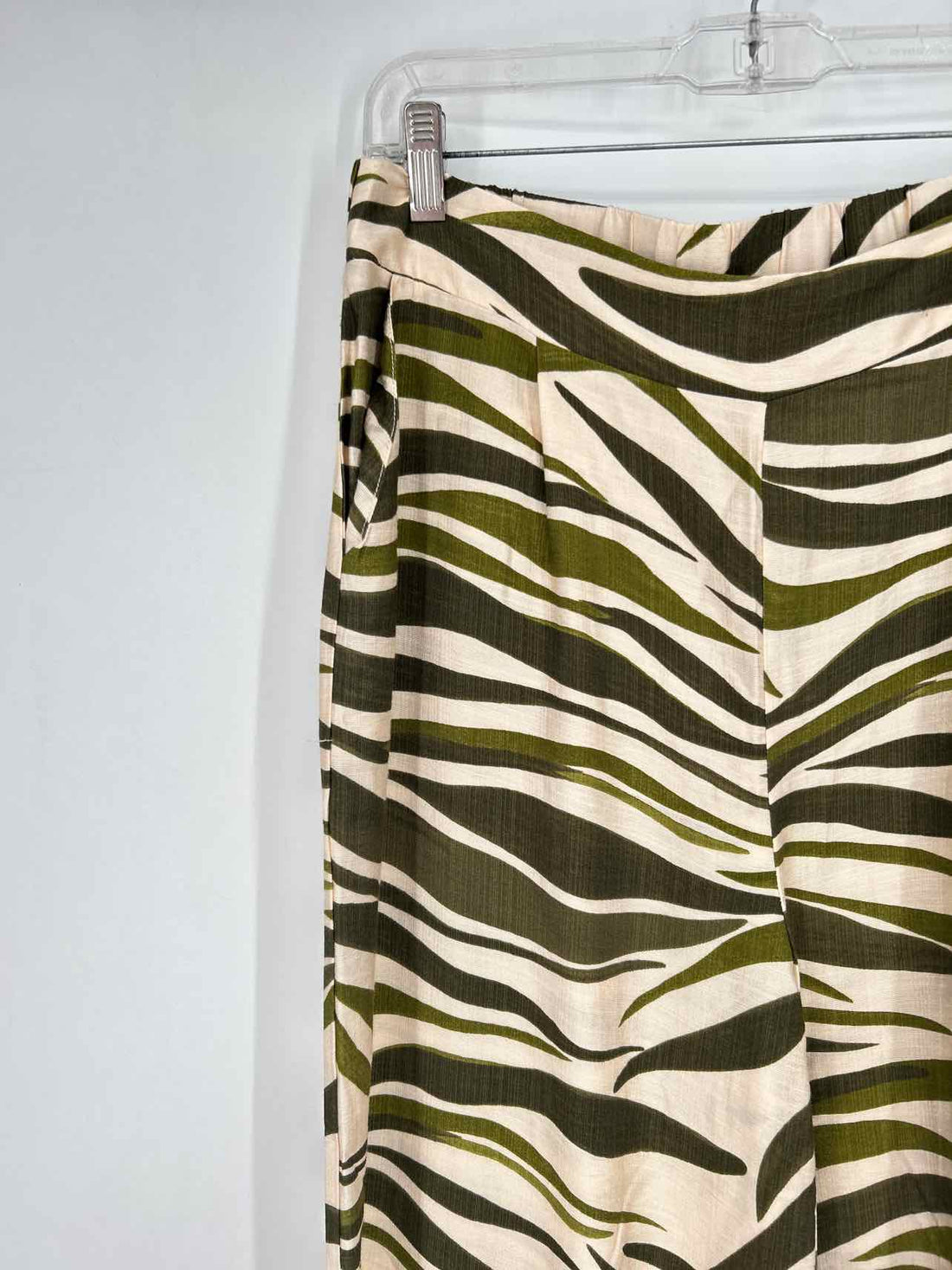 Ellison L Cream & Green Print New Boutique Pants