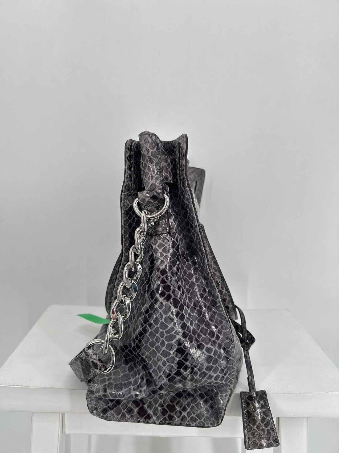 Michael Kors Gray Reptile Leather Excellent Condition Satchel