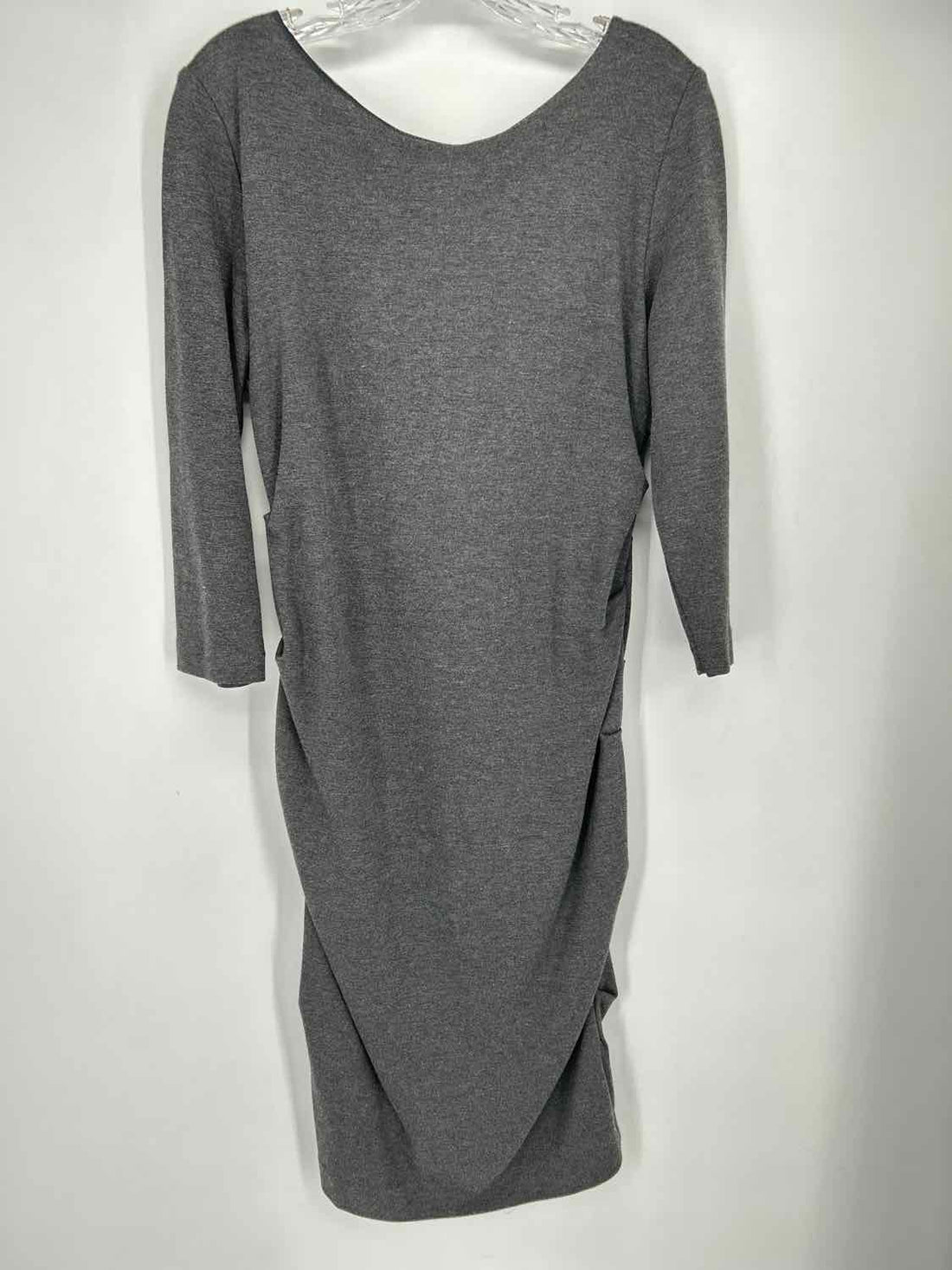 Nicole Miller Size L Gray Long Sleeve Dress