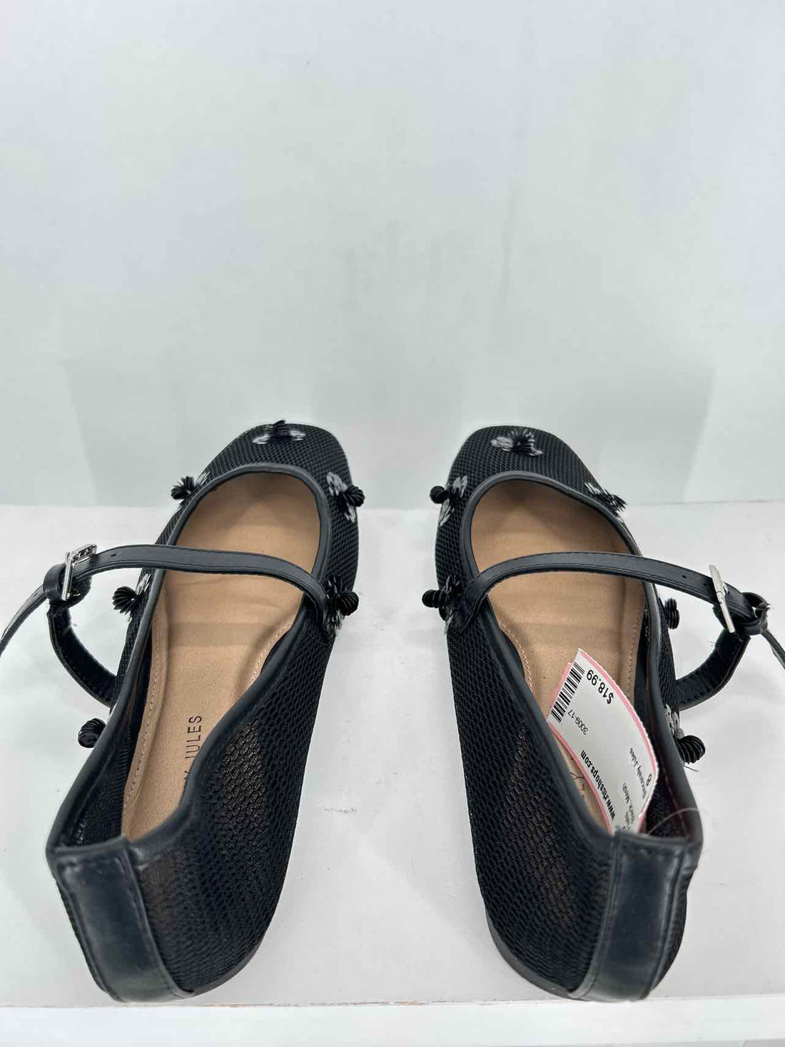 Sincerely Jules Women Size 8 Black Mesh Flats